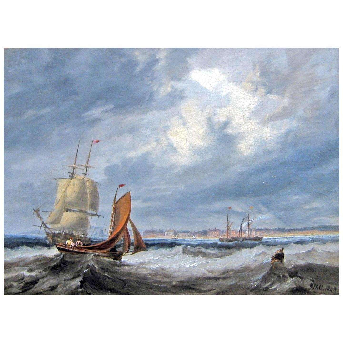  John Carmichael. Shipping off Seaham. 1843. Private collection
