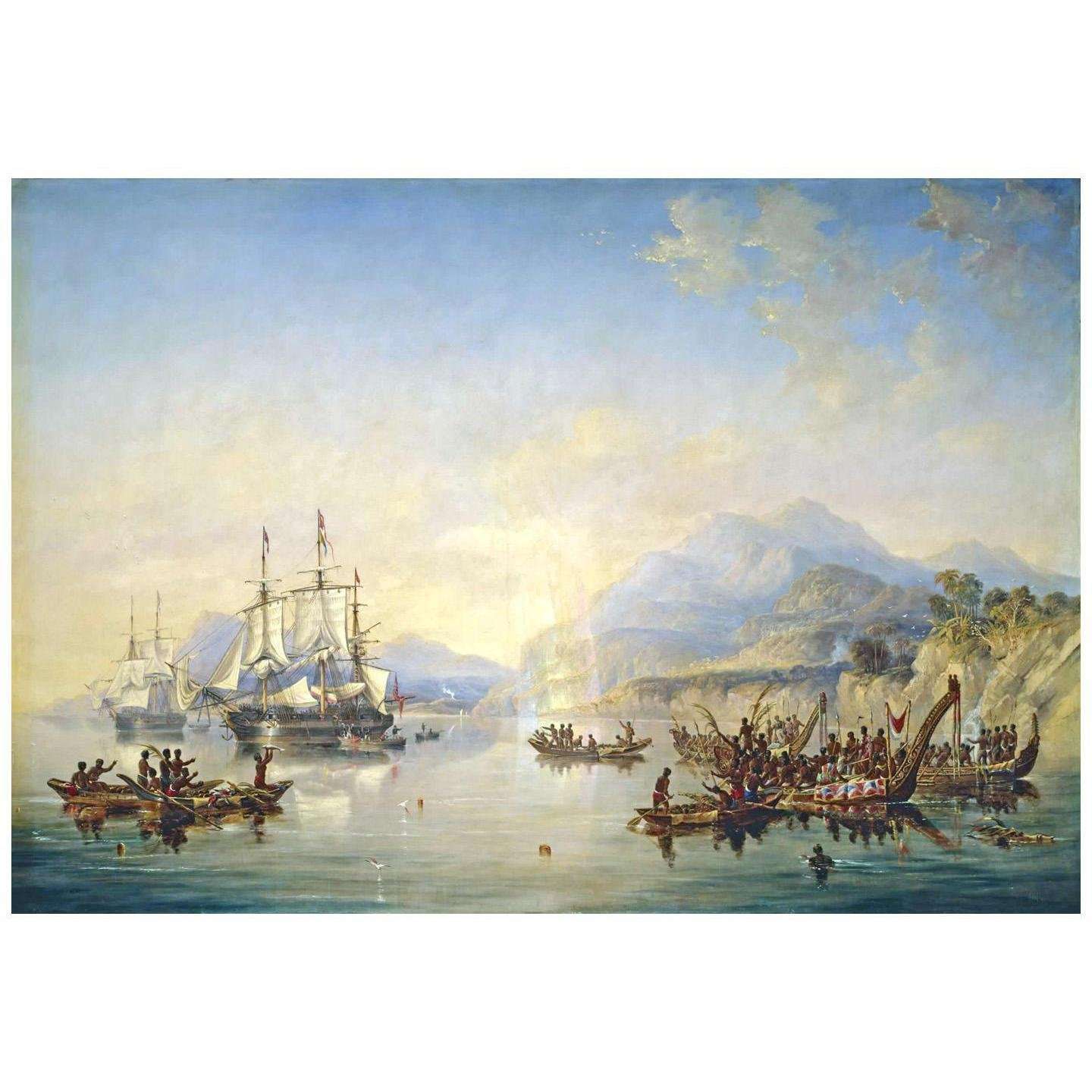   John Carmichael. HMS Erebus and Terror in New Zealand. 1847. Maritime Museum, Greenwich