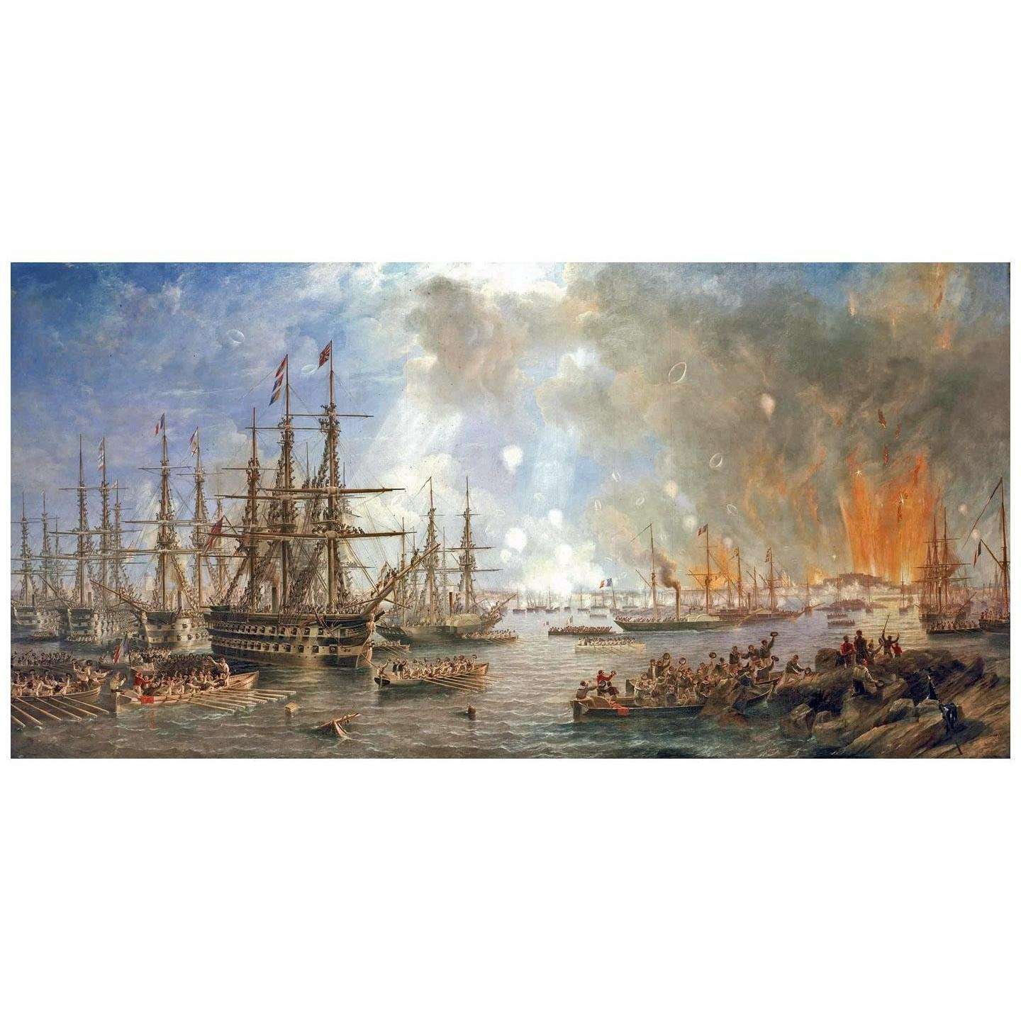   John Carmichael. The Bombardment of Sveaborg. 1855. Maritime Museum, Greenwich
