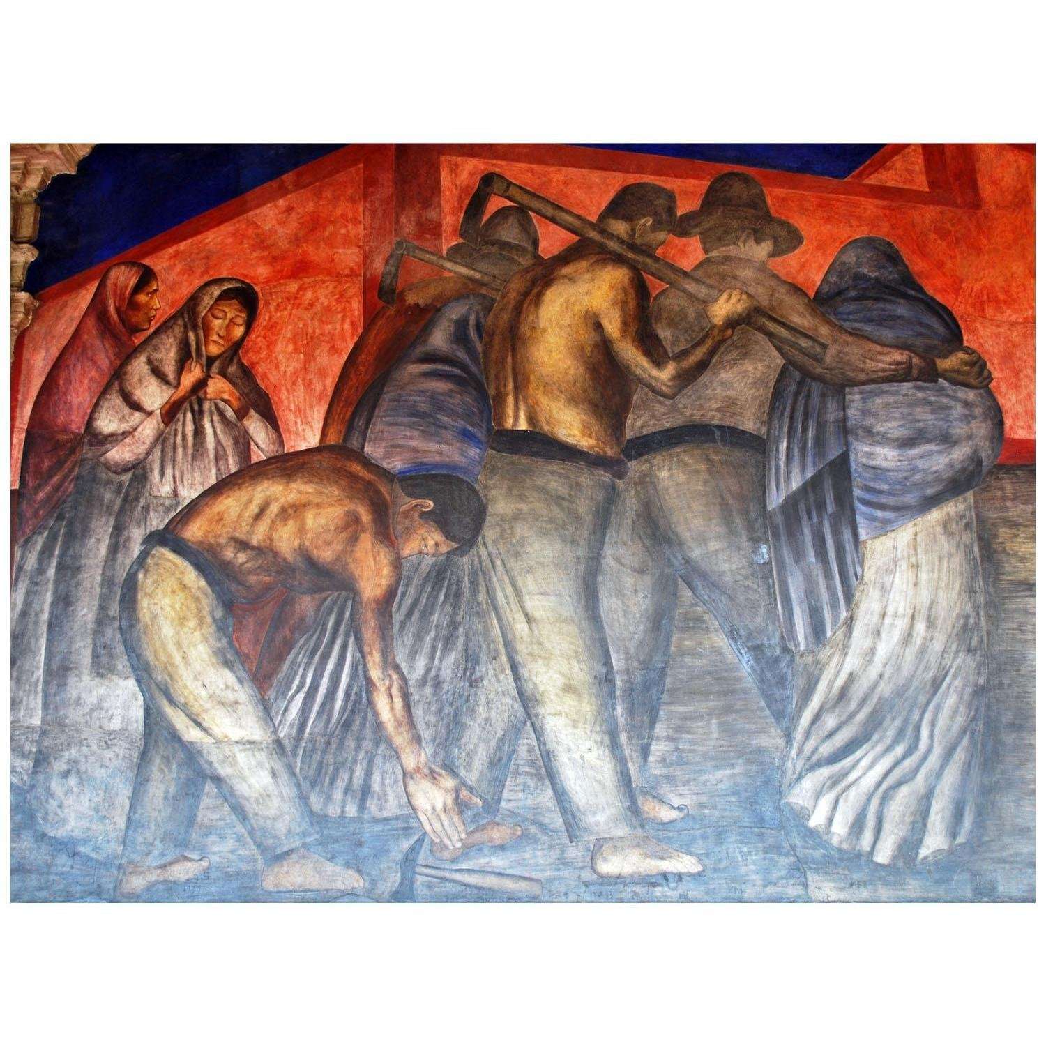   Jose Orozco. Tabajadores. 1923. San Ildefonso College Mexico