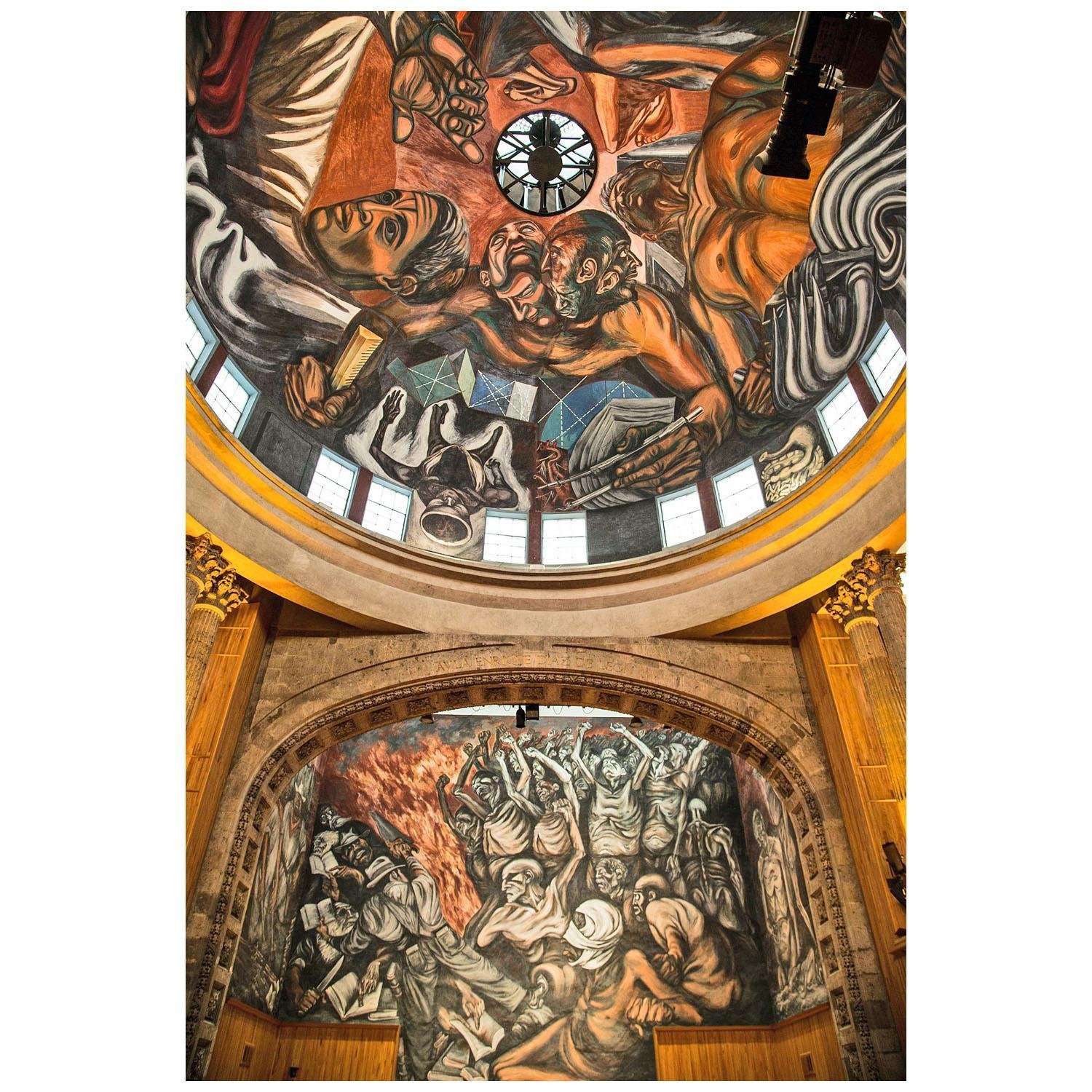   Jose Orozco. El hombre creador y rebelled. 1936. Murales en MUSA Guadalajara