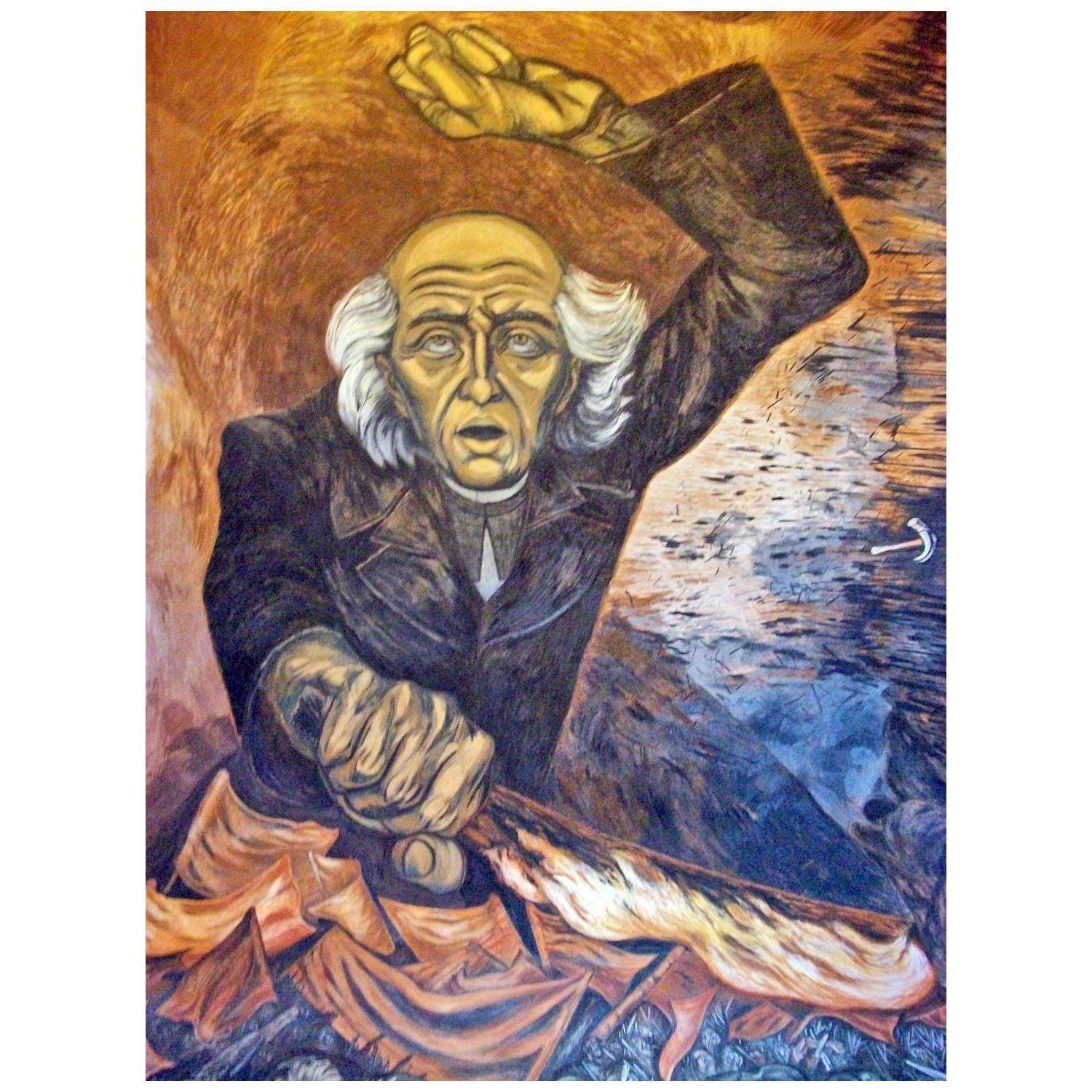  Jose Orozco. Hidalgo.1948. Palacio de Gobierno, Guadalajara