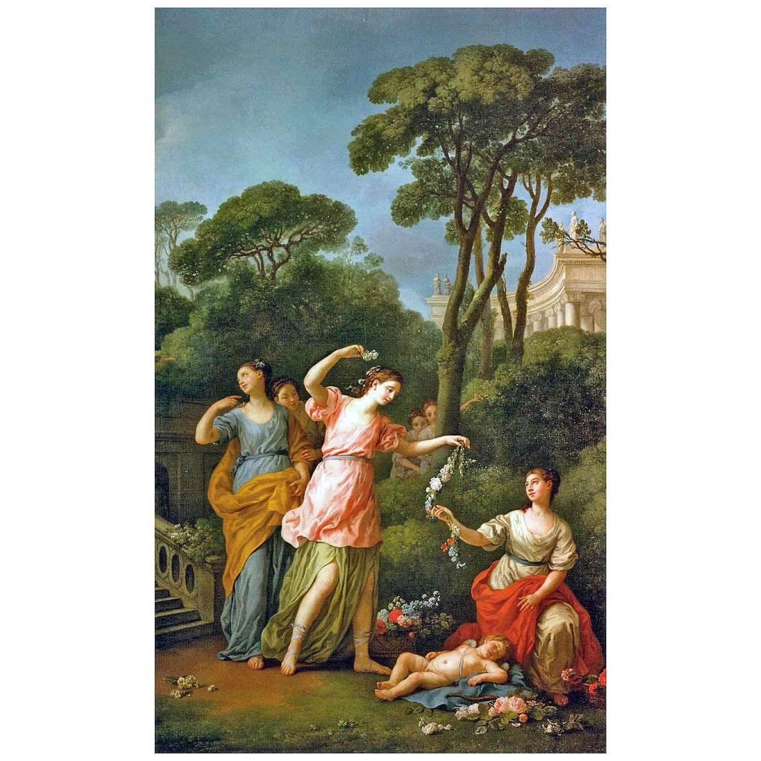 - Joseph-Marie Vien. Jeunes grecques parant l'Amour. 1773. Musee du Louvre