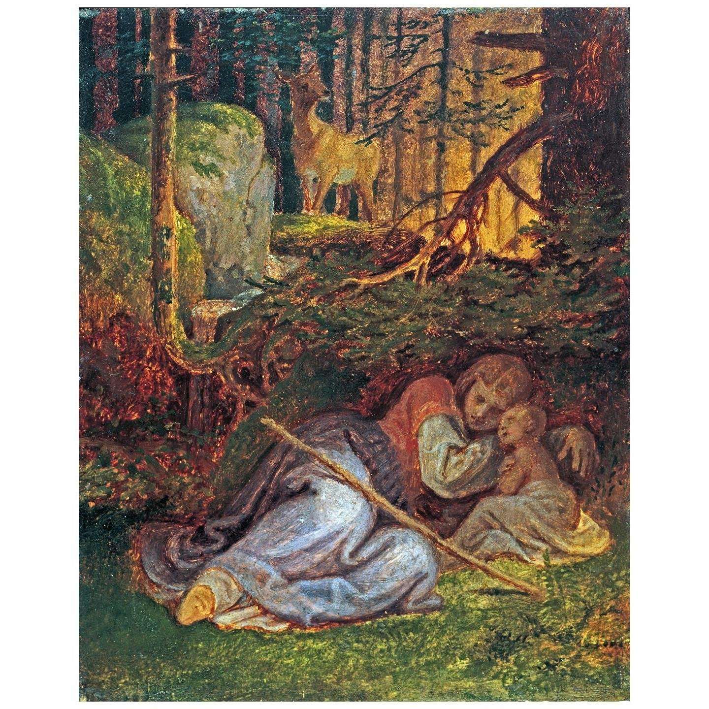  Joseph von Fuhrich. Genovevas Rast im Walde. 1869. Belvedere Wien