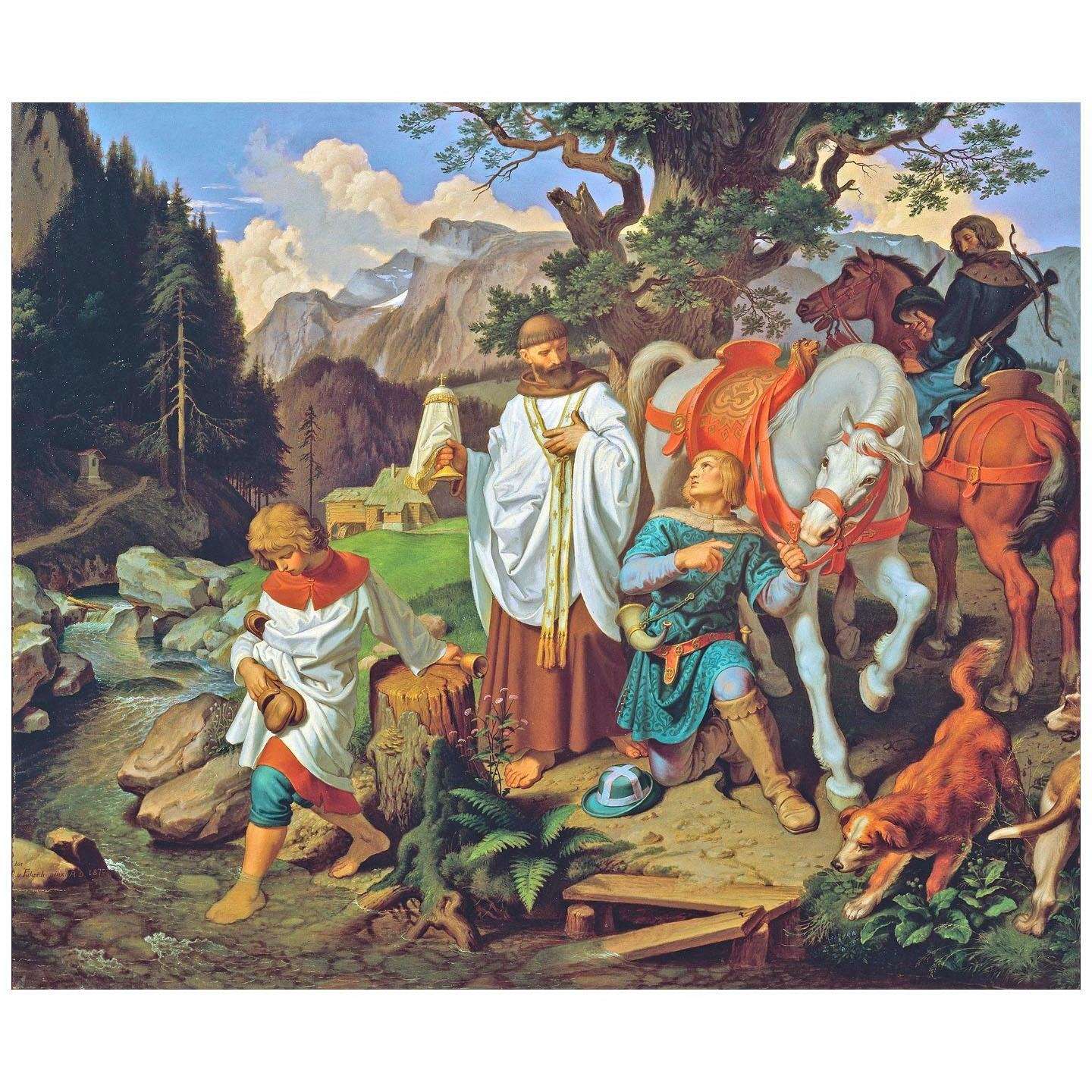  Joseph von Fuhrich. Rudolf von Habsburg und der Priester. 1870. Belvedere Wien