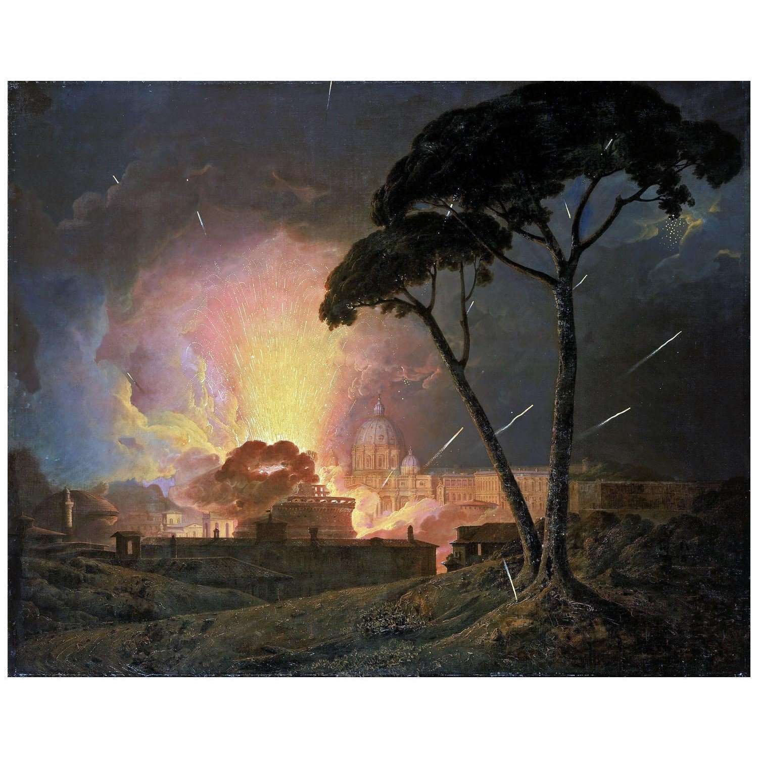  Joseph Wright. Girandola at the Castel St. Angelo. 1768. Walker Art Gallery Liverpool