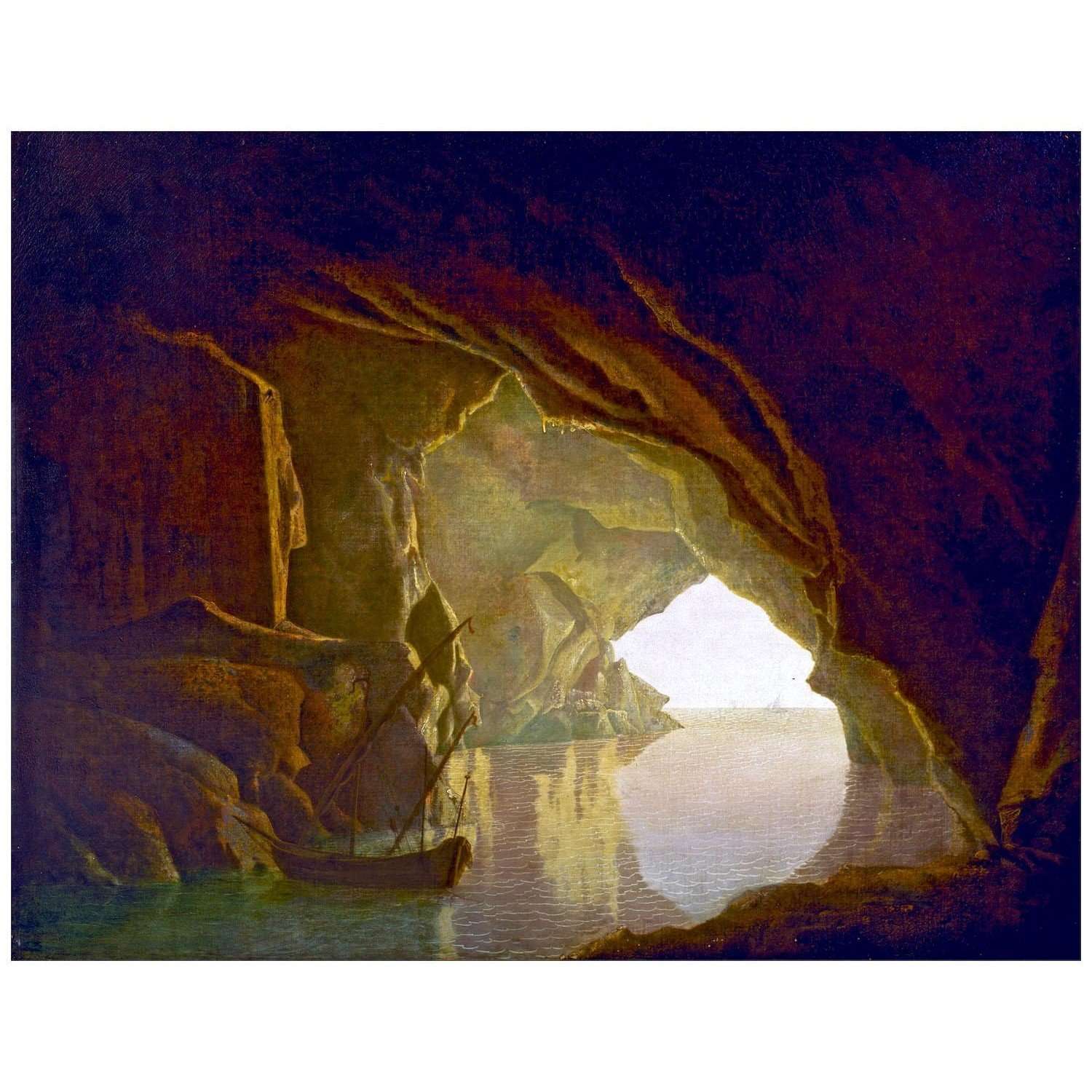  Joseph Wright. A Grotto in Salerno, Sunset. 1780. Yale Center for British Art
