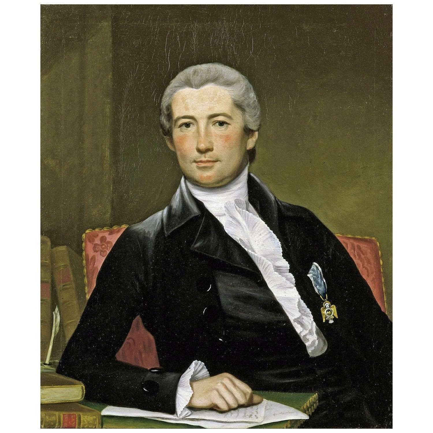  Joseph Wright. Portrait of General Giles. 1785. Smithsonian Museum Washington