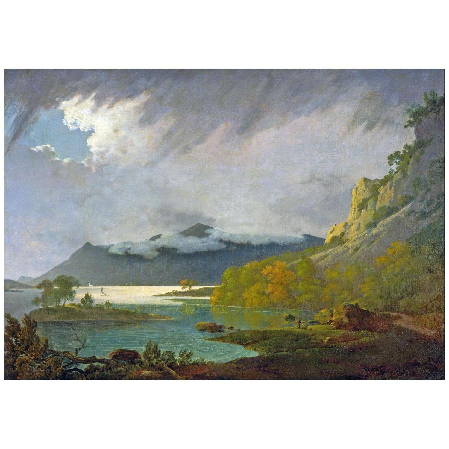  Joseph Wright. Derwent Water. 1795. Yale Center for British Art