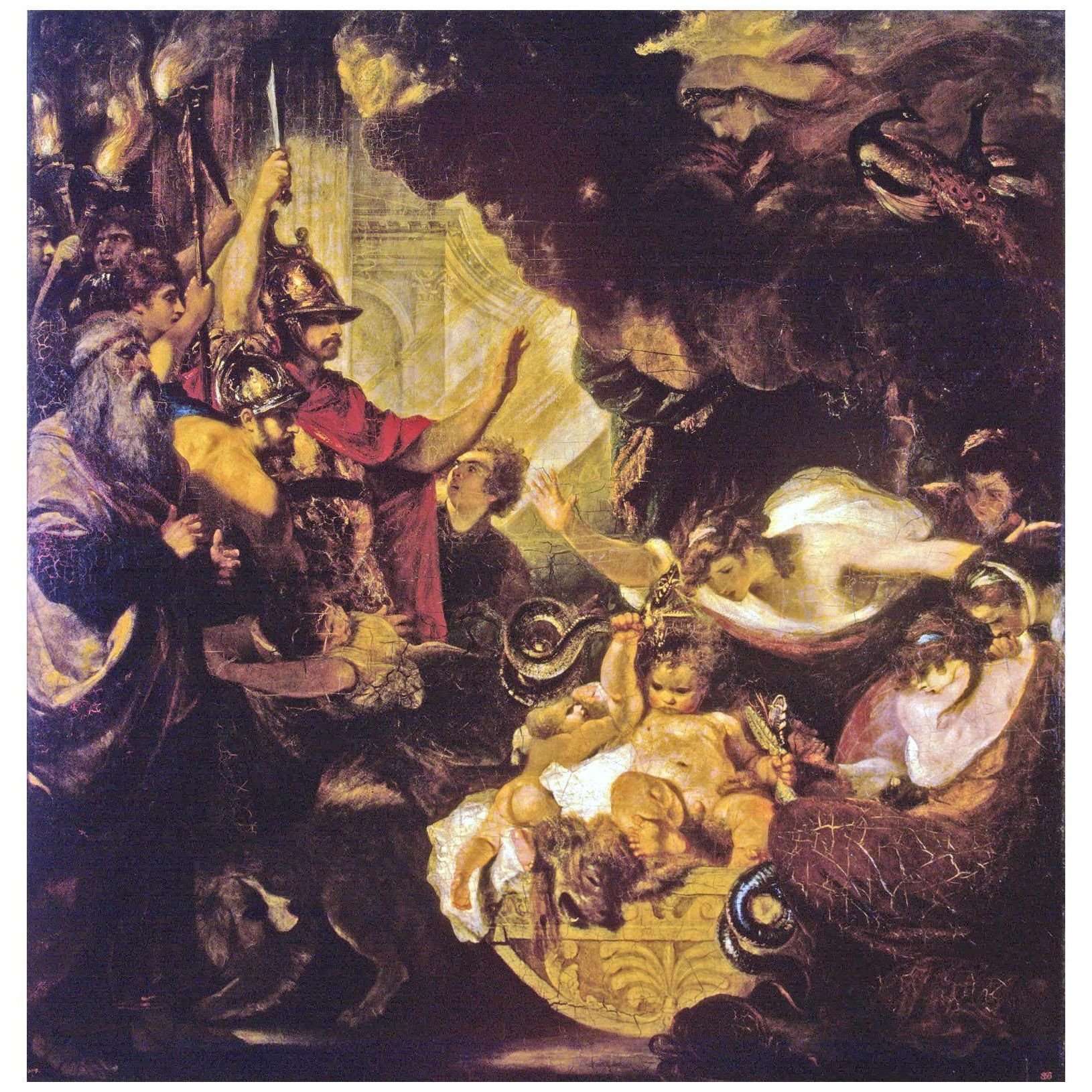  Joshua Reynolds. The Infant Hercules Strangling Serpents. 1788. Hermitage Museum
