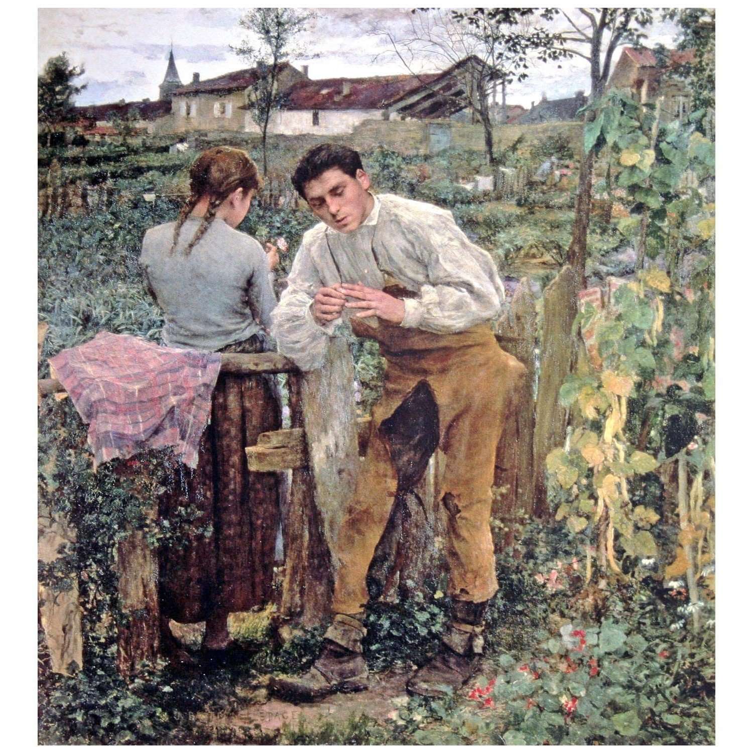  -Jules Bastien-Lepage. Lamour au village. 1882. Musee Pouchkine Moscou