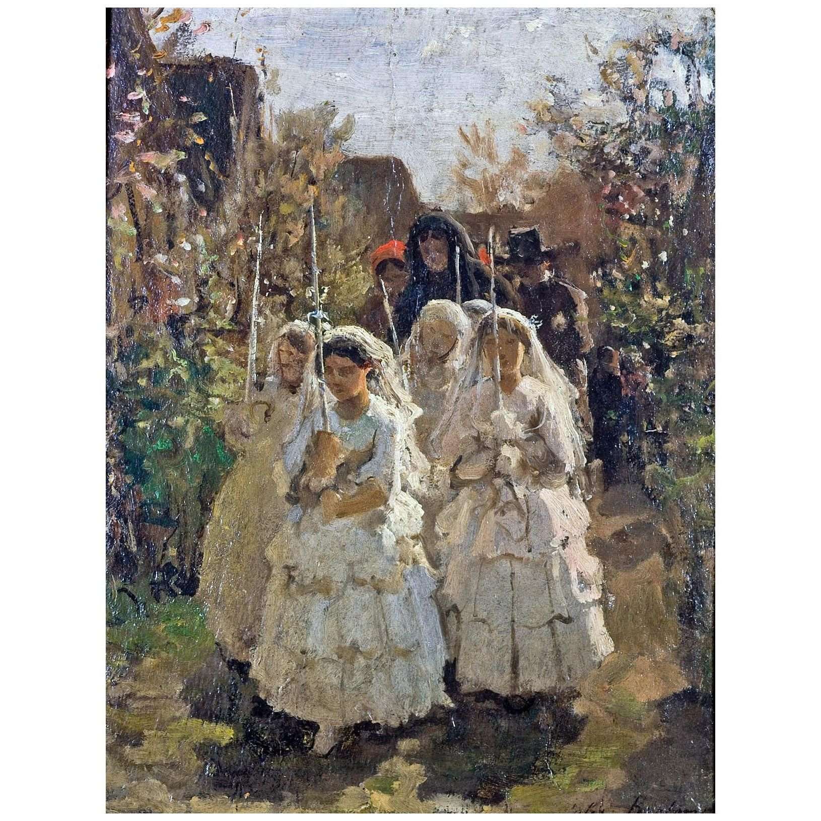  Jules Breton. Les communiantes ? Courri?res. 1855. Mus?e du Petit Palais Paris