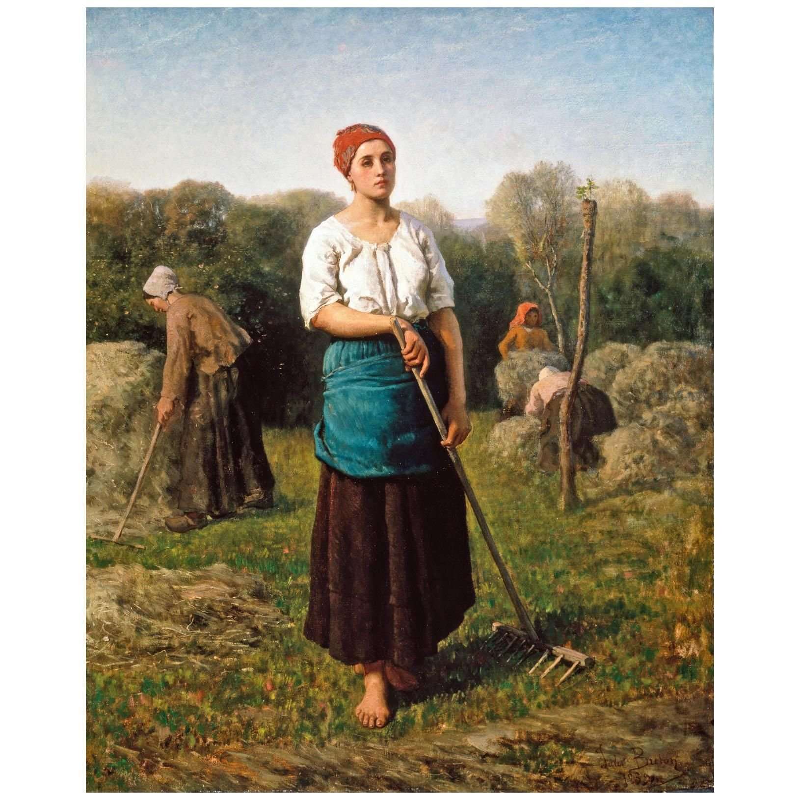  Jules Breton. Fille avec un r?teau. 1859. National Gallery Dublin
