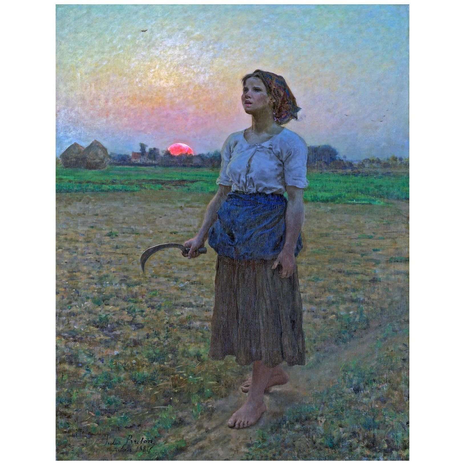  Jules Breton. Le chant de l'alouette. 1884. Art Institute of Chicago