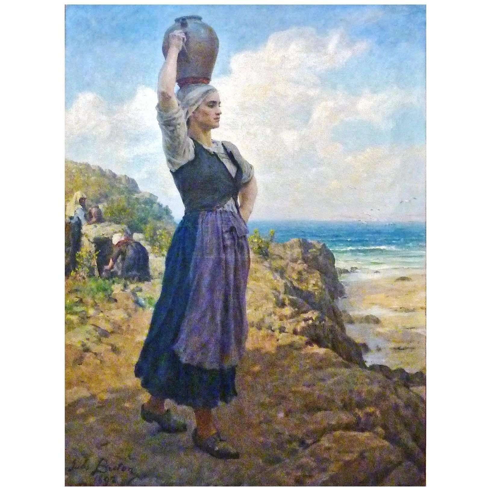  Jules Breton. ? la fontaine. 1892. Mus?e des Beaux-Arts de Quimper