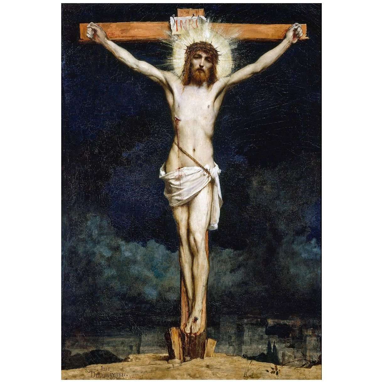 - Jules-Elie Delaunay. Christ en croix. 1881. Musee de la Ville de Paris