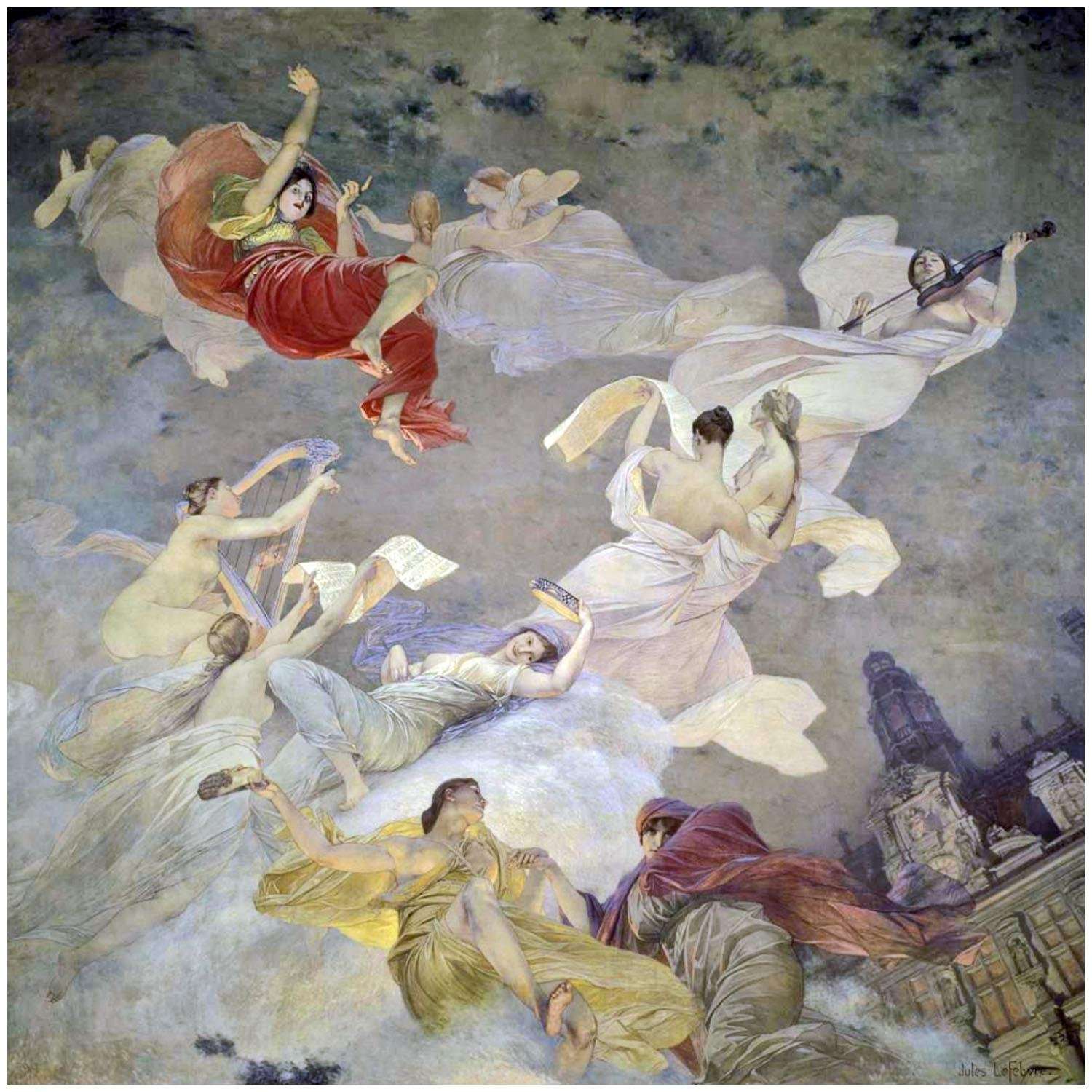  Jules Lefebvre. Les Muses Parisiennes. 1890-1900. Hotel de Ville de Paris