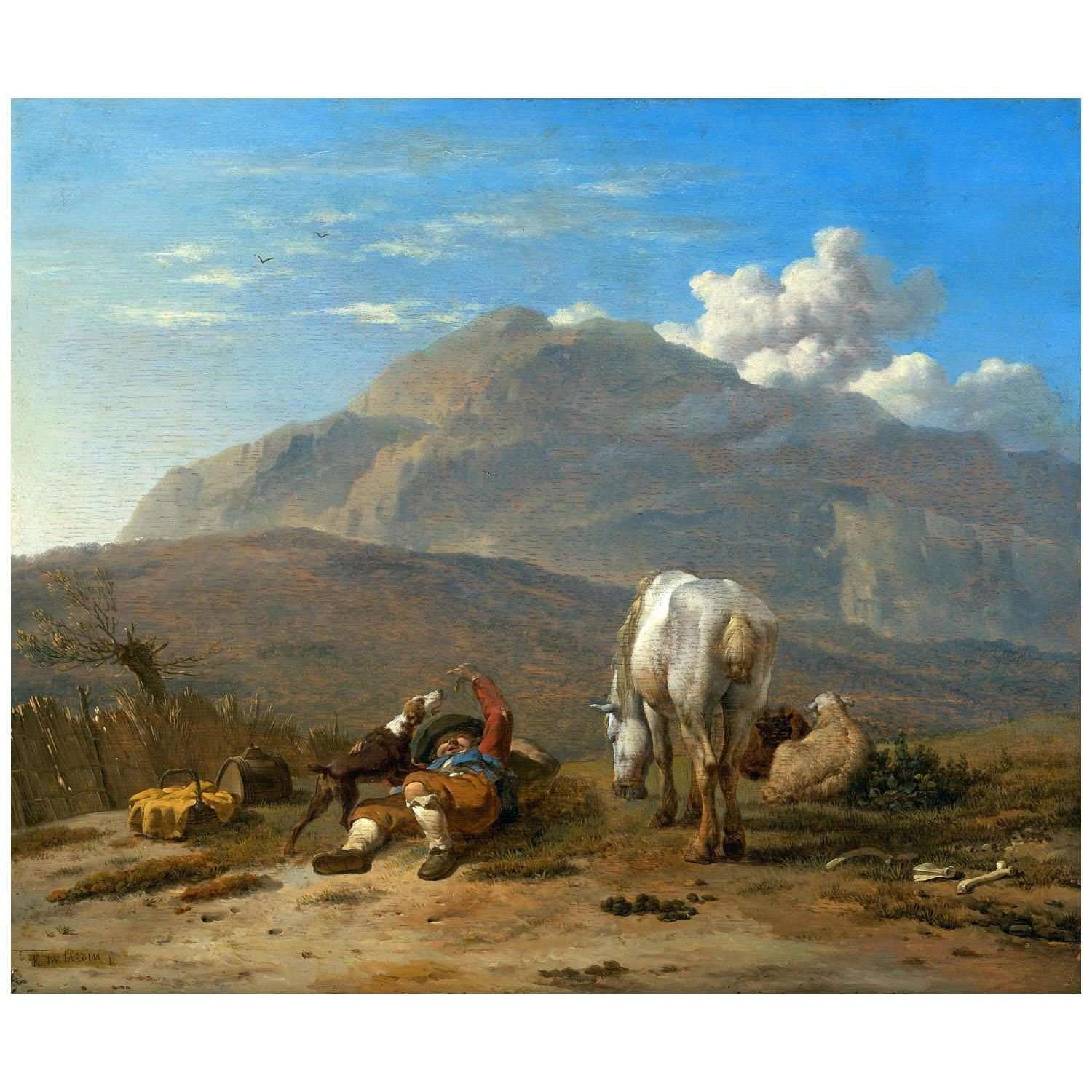  Karel Dujardin. Italian Landscape with a Young Shepherd. 1660. Mauritshuis Den Haag