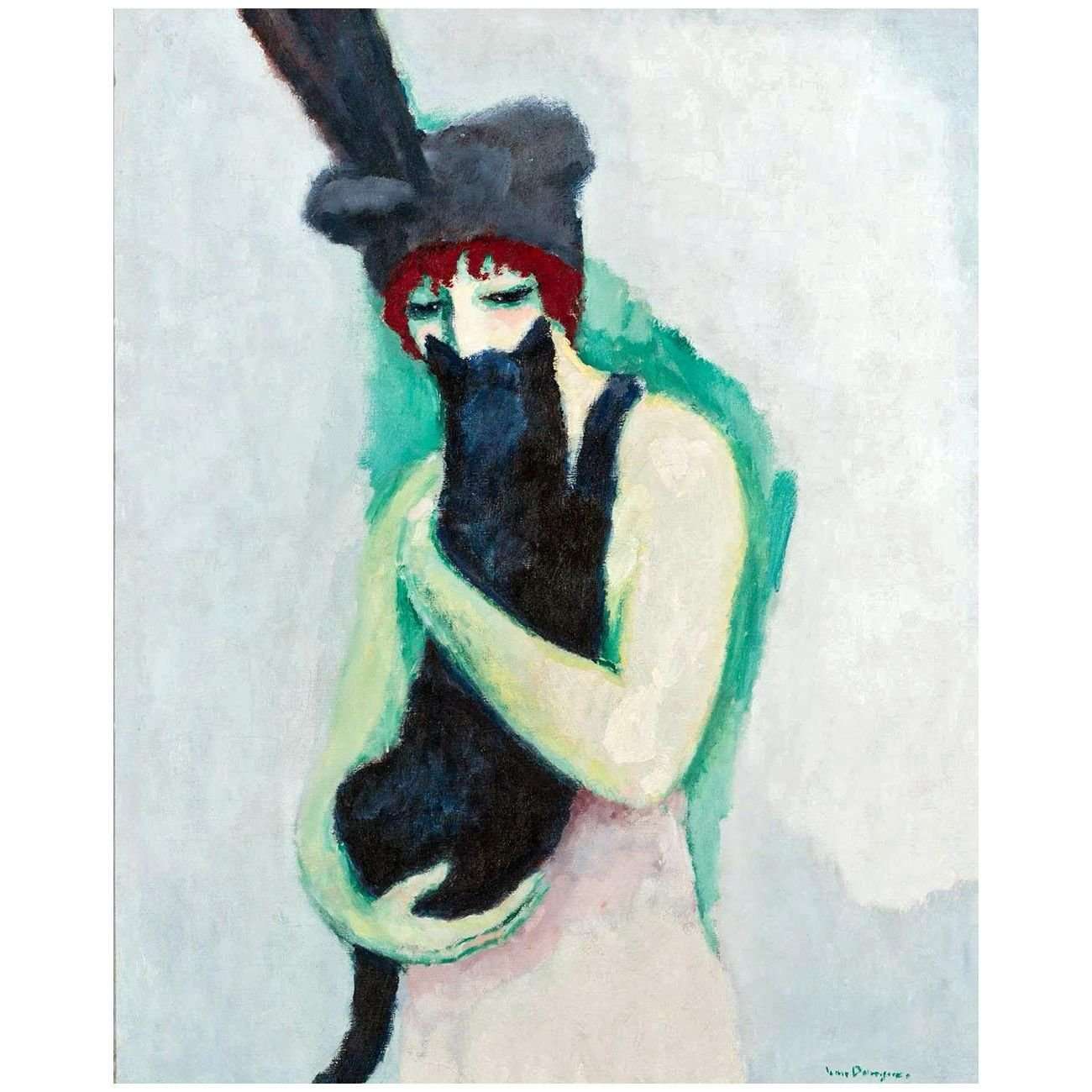   Kees van Dongen. Woman with a cat. 1908 Milwaukee Art Museum