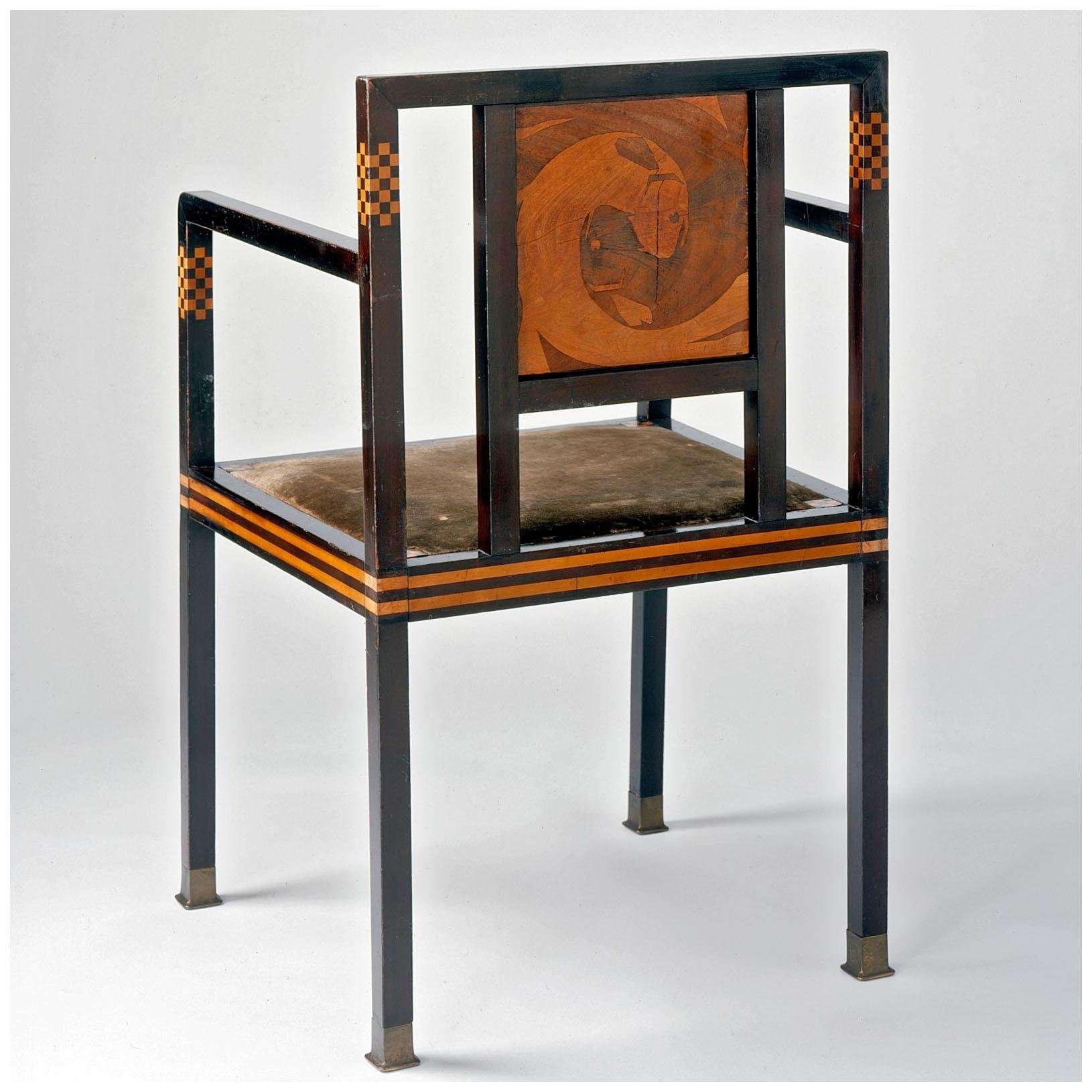  Koloman Moser. Armchair, Der reiche Fischzug. 1900. LACMA Los Angeles