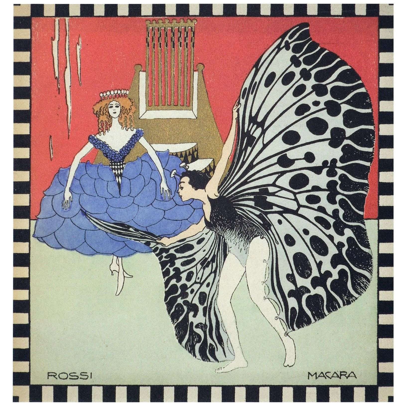  Koloman Moser. Die T?nzerinnen Rossi und Macara. 1909. Museum der Stadt Wien