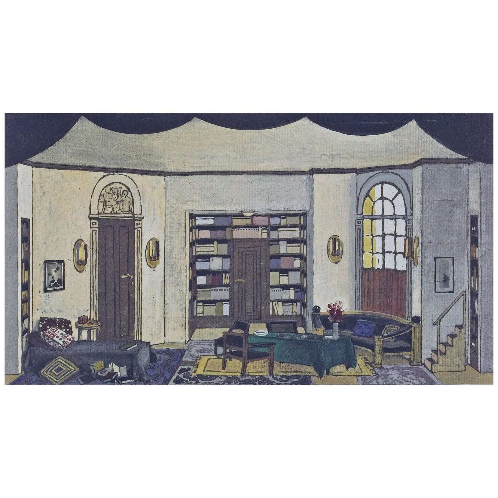  Koloman Moser. B?hnenbildentwurf. 1913. Kunstverlag Wolfrum Wien
