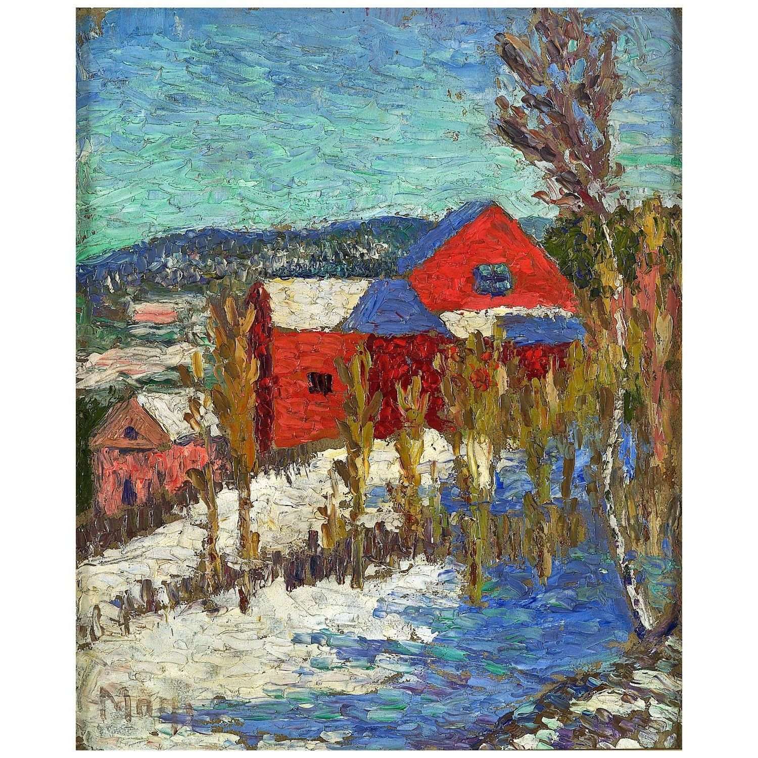  Konrad Magi. Landscape with Houses. 1908-1910. Tartu Kunstimuuseum