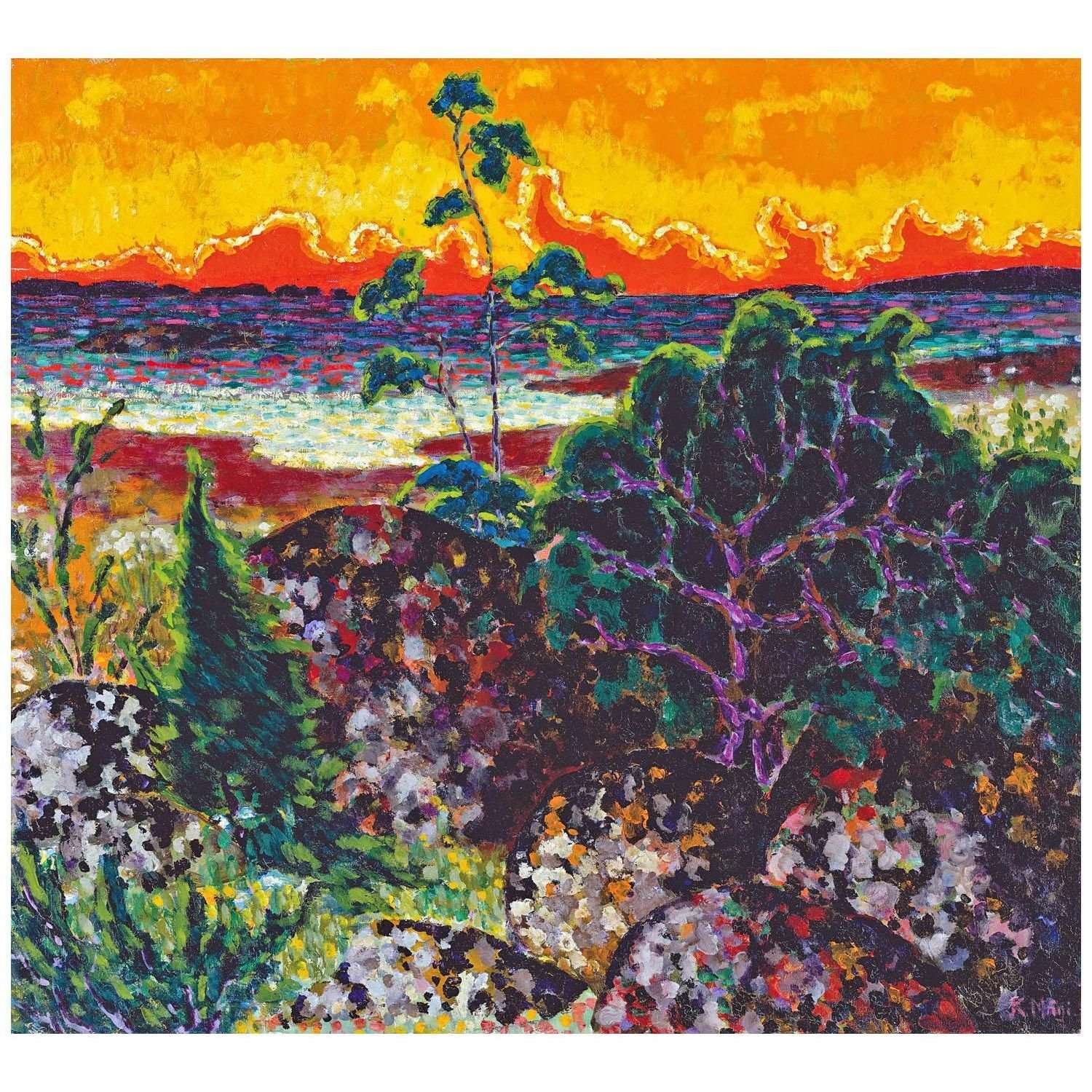  Konrad Magi. Landscape with Red Cloud. 1913. Eesti Kunstimuuseum Tallinn