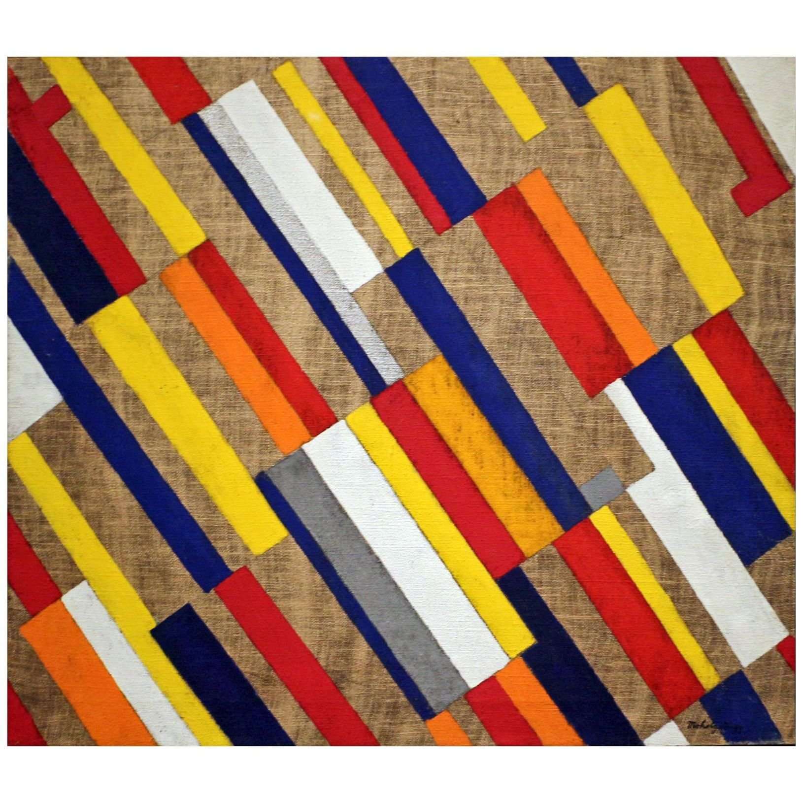  -Laszlo Moholy-Nagy. Painting of Plowed Fields. 1920. Albertina Wien