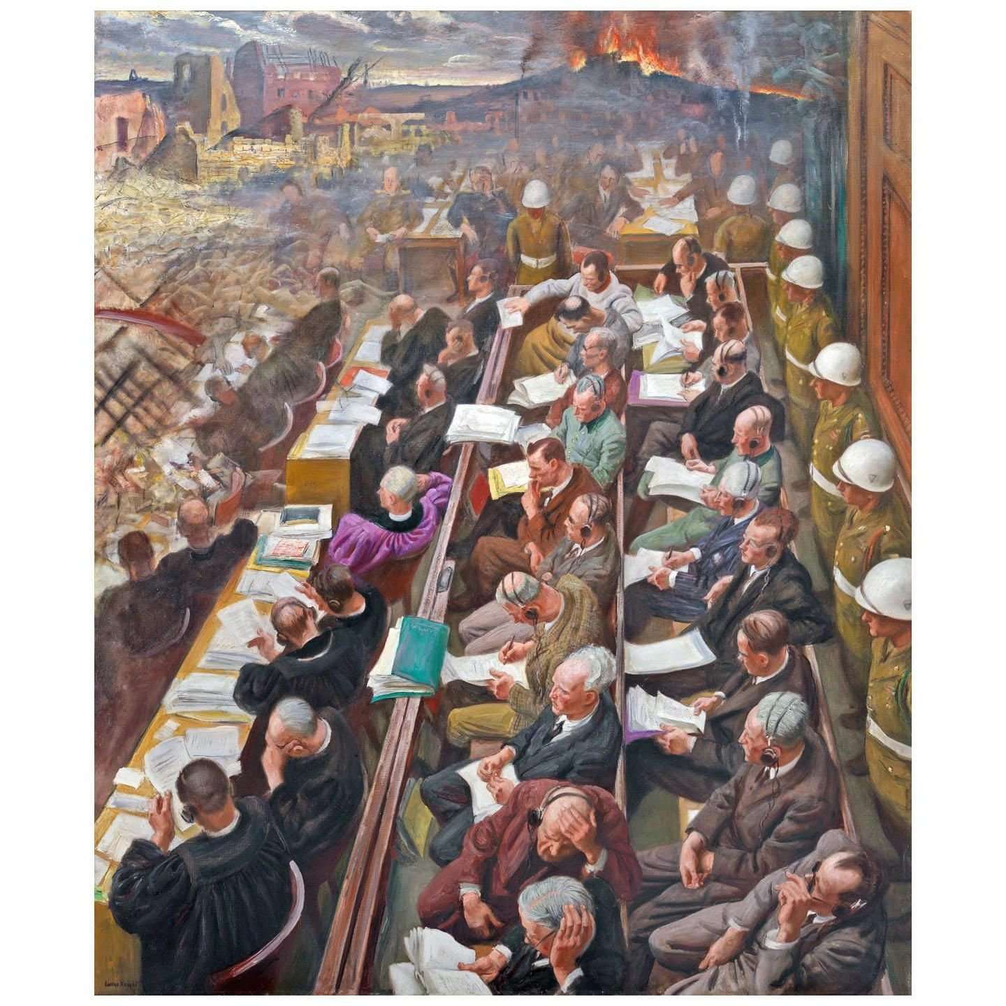  Laura Knight. The Nuremberg Trial. 1946. Imperial War Museum London