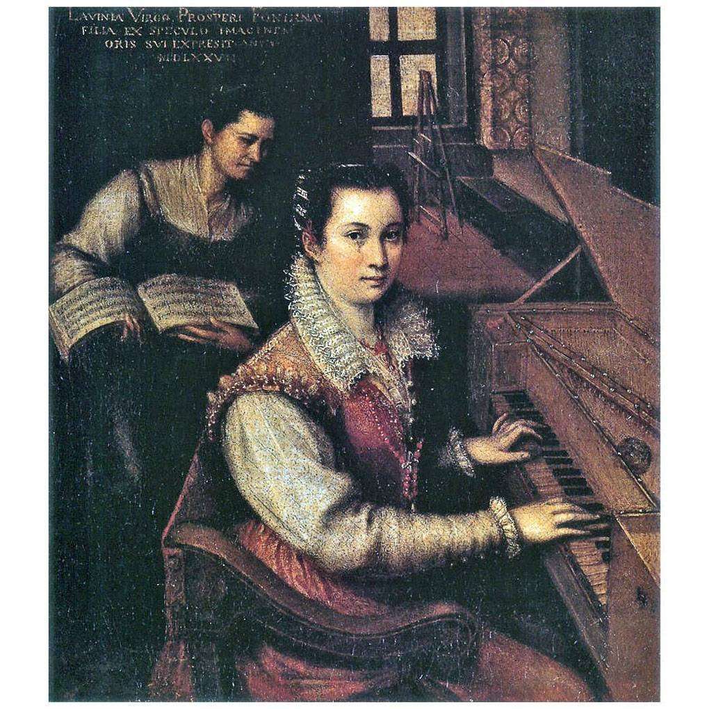  Lavinia Fontana. Self-Portrait at Virginal. 1577. Accademia di San Luca, Roma