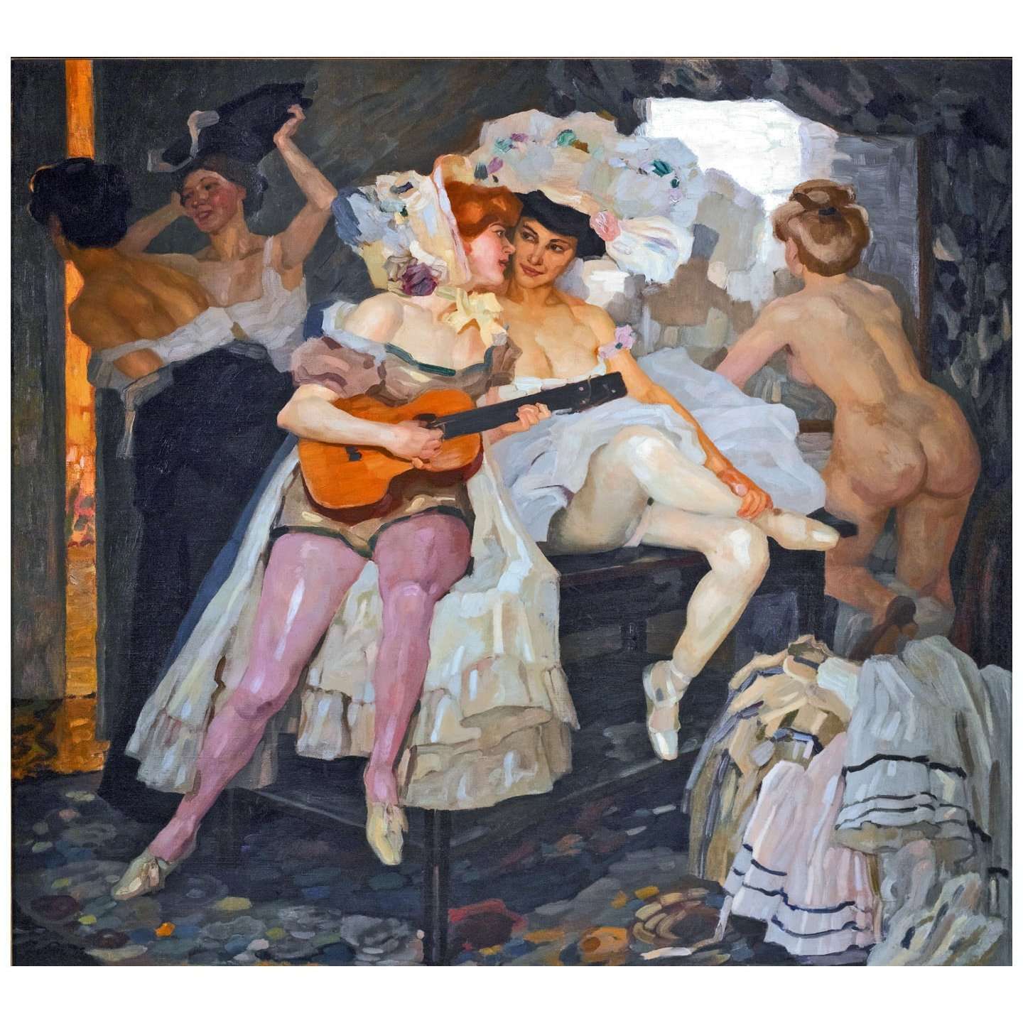  Leo Putz. Hinter den Kulissen. 1905. Privatsammlung
