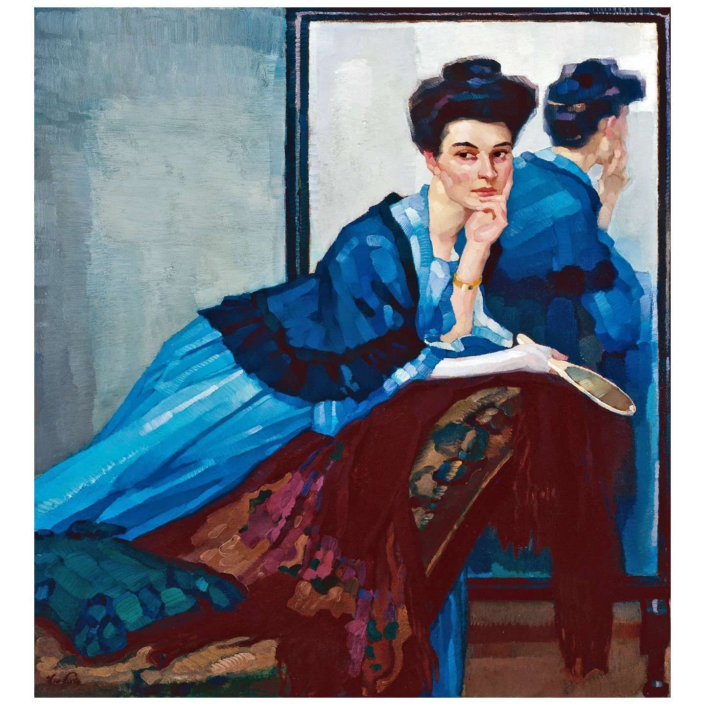  Leo Putz. Dame in Blau. 1908. Privatsammlung