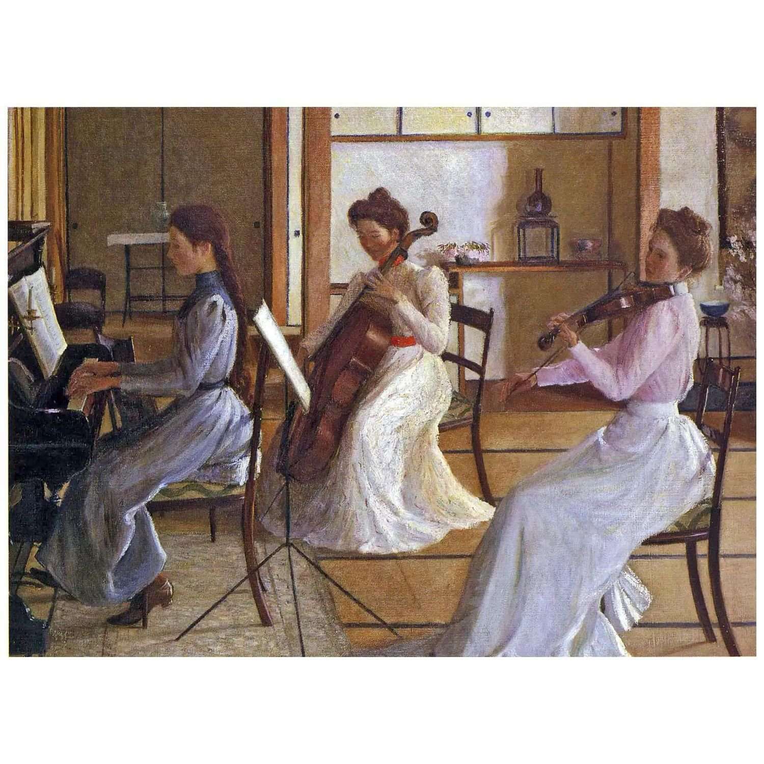  Lilla Cabot Perry. The Trio. Alice, Edith and Margaret. 1899