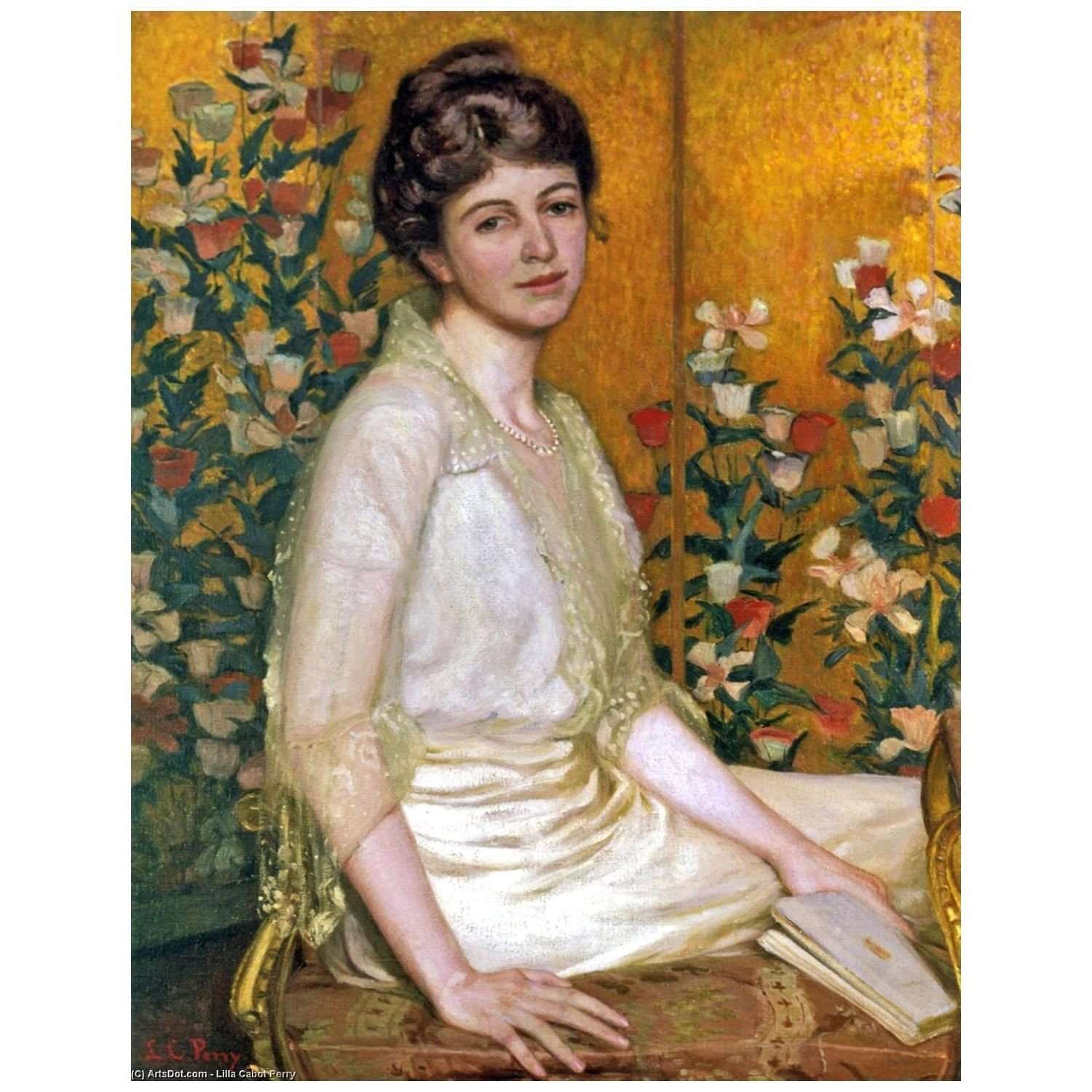  Lilla Cabot Perry. The Poppy Screen. 1915