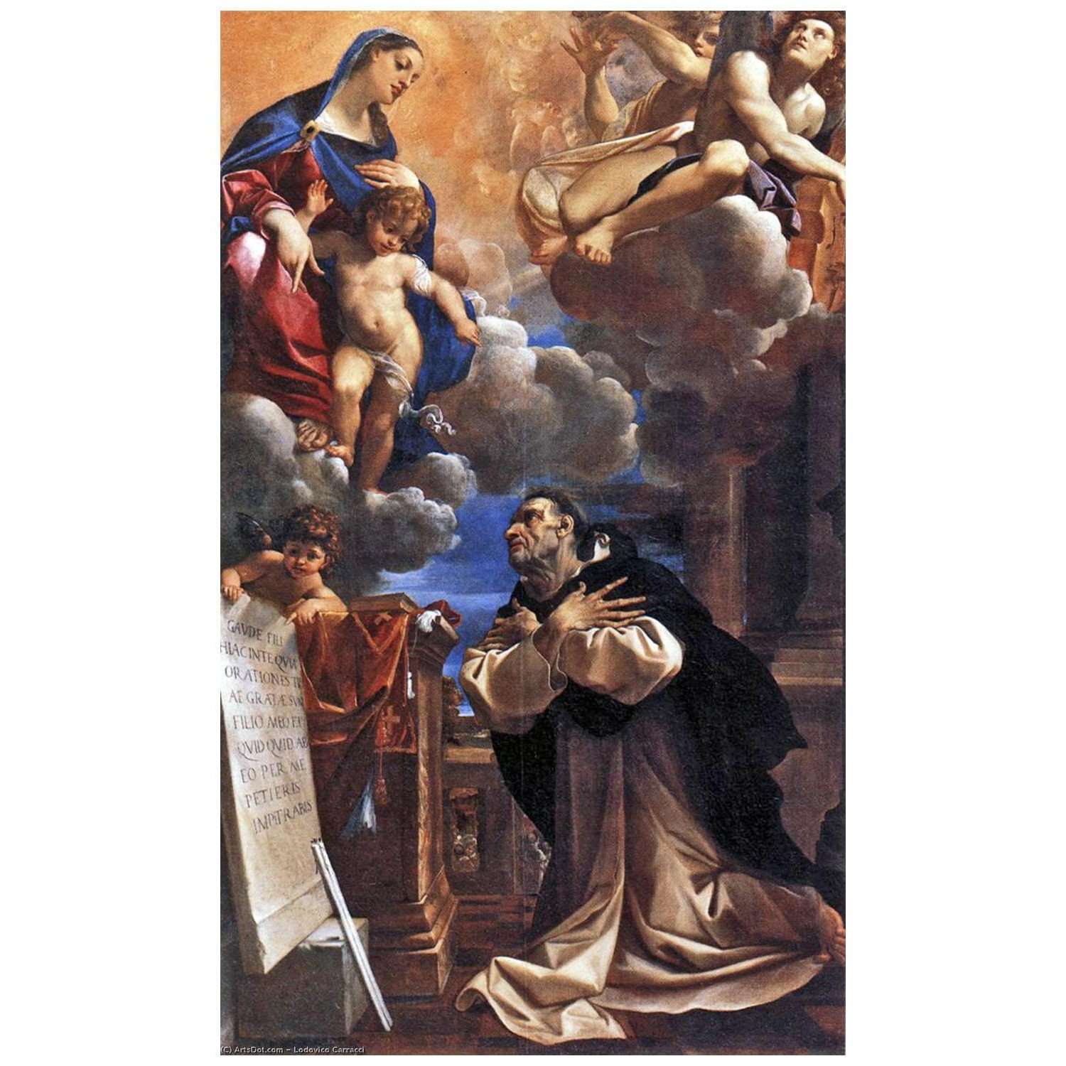  Lodovico Carracci. Apparizione della Vergine a San Giacinto. 1594. Musee du Louvre