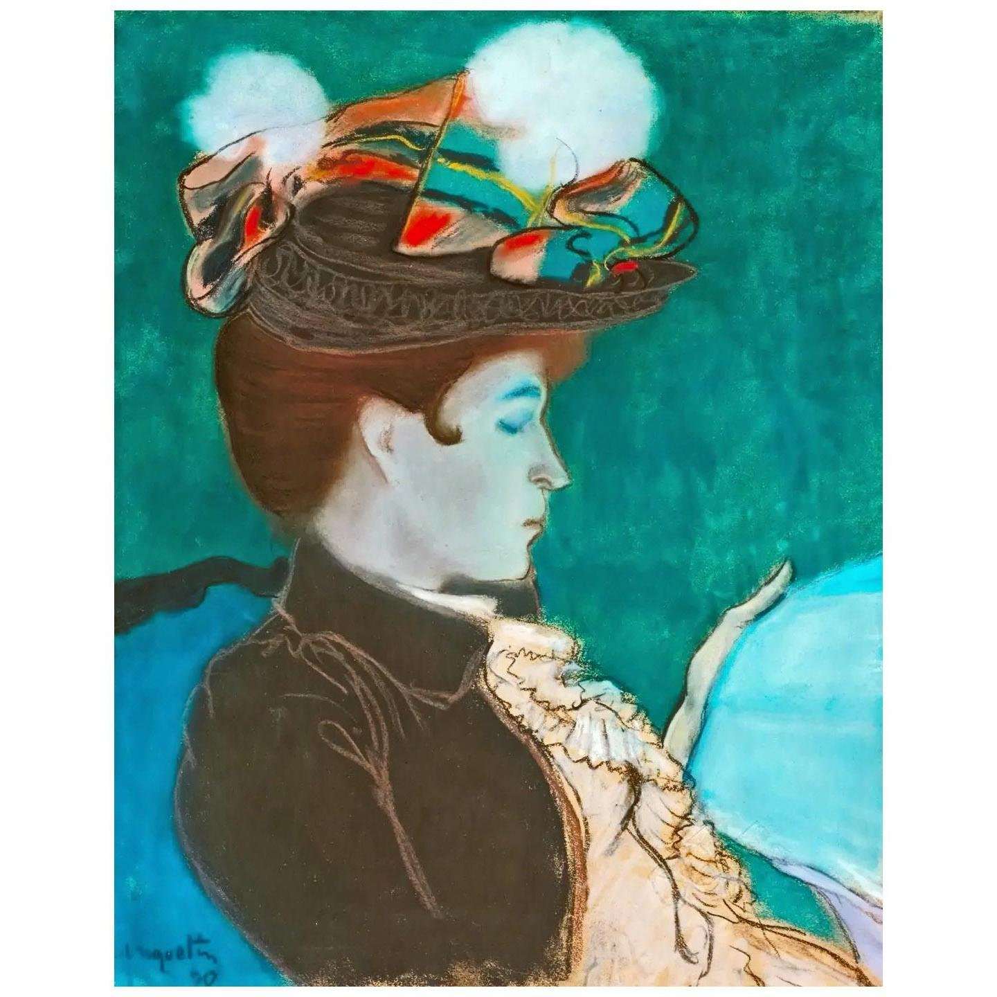  Louis Anquetin. Fille lisant un journai. 1890. Private collection