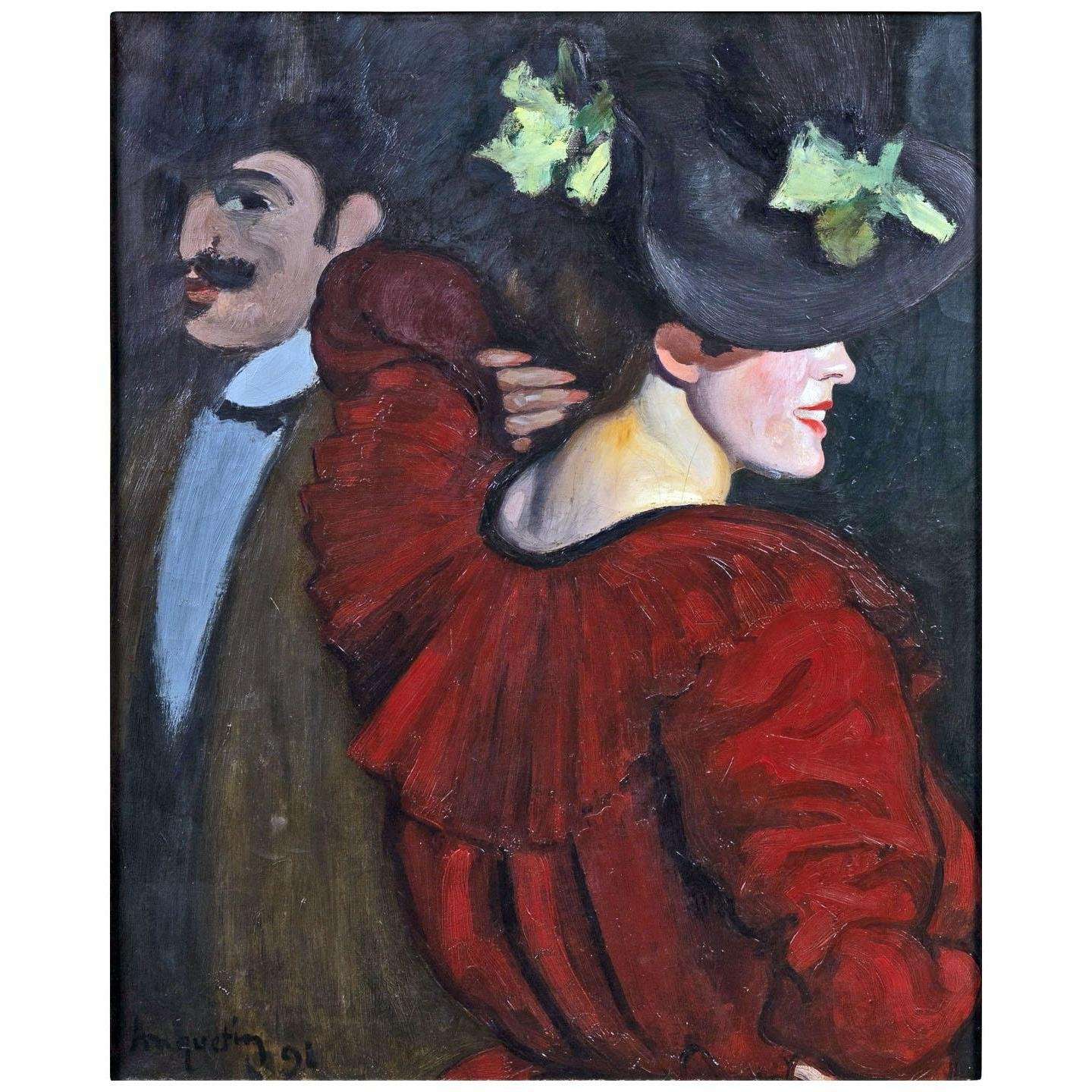  Louis Anquetin. Femme a la berthe rouge. 1891. Private collection