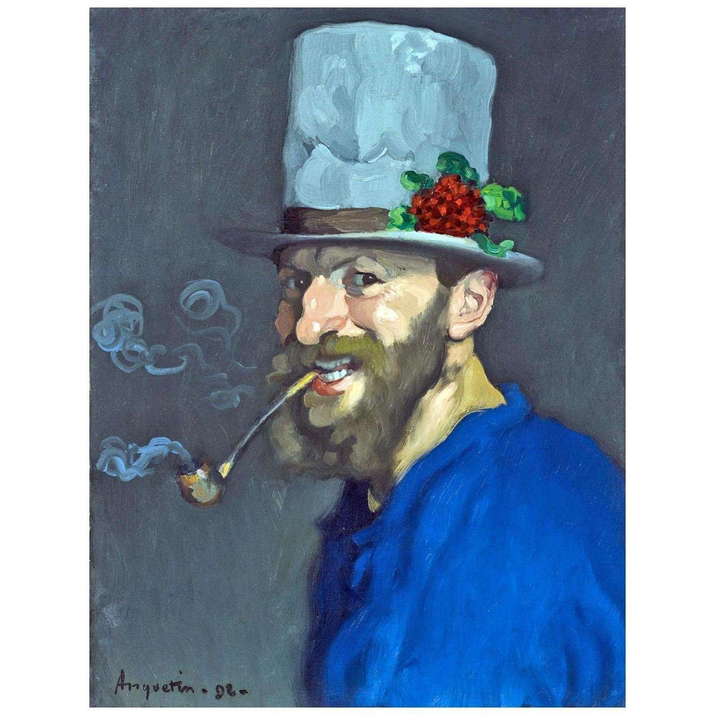  Louis Anquetin. Autoportrait a la pipe. 1892. Private collection