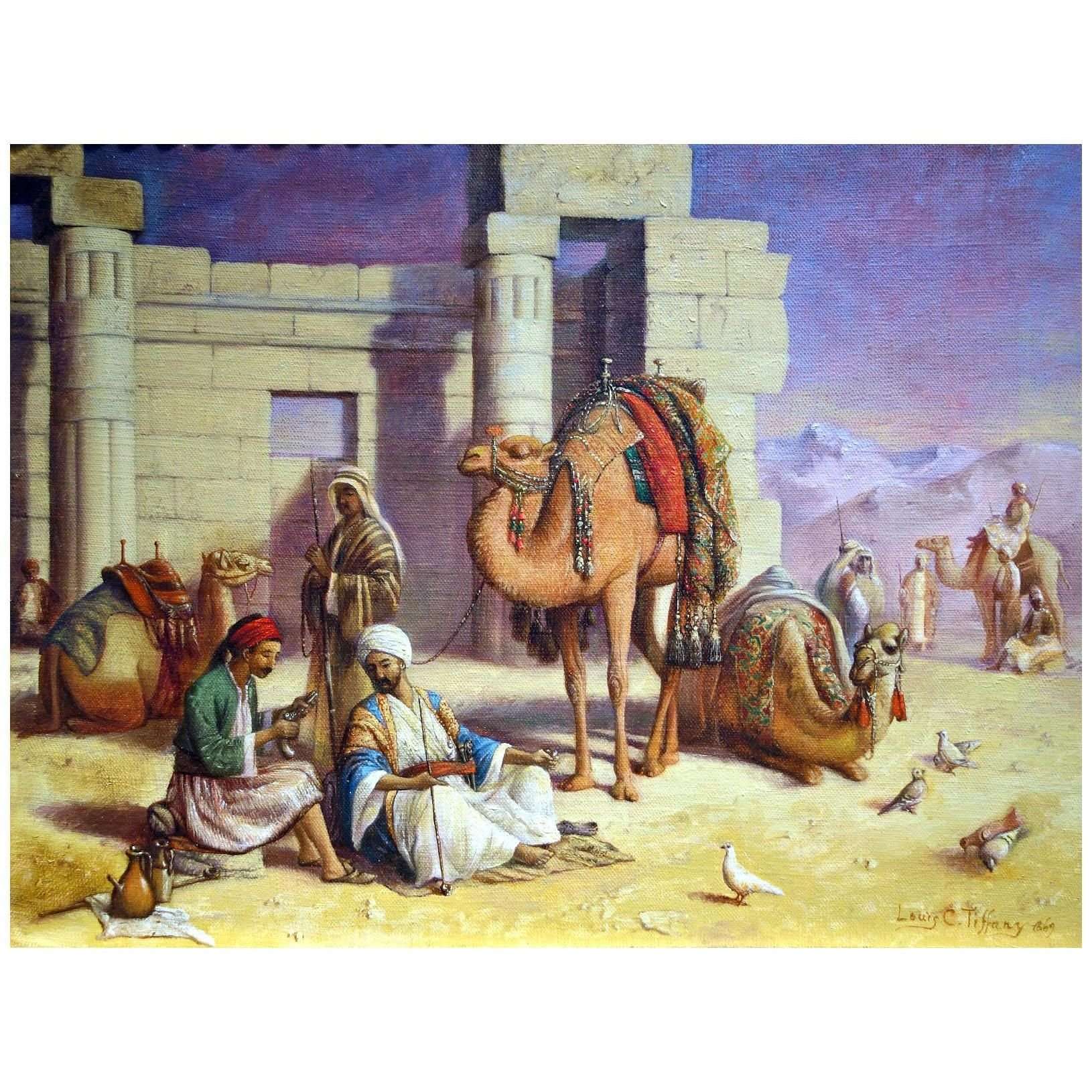   Louis Tiffany. Cairo Travelers Resting. 1869. New Britain Museum Connecticut