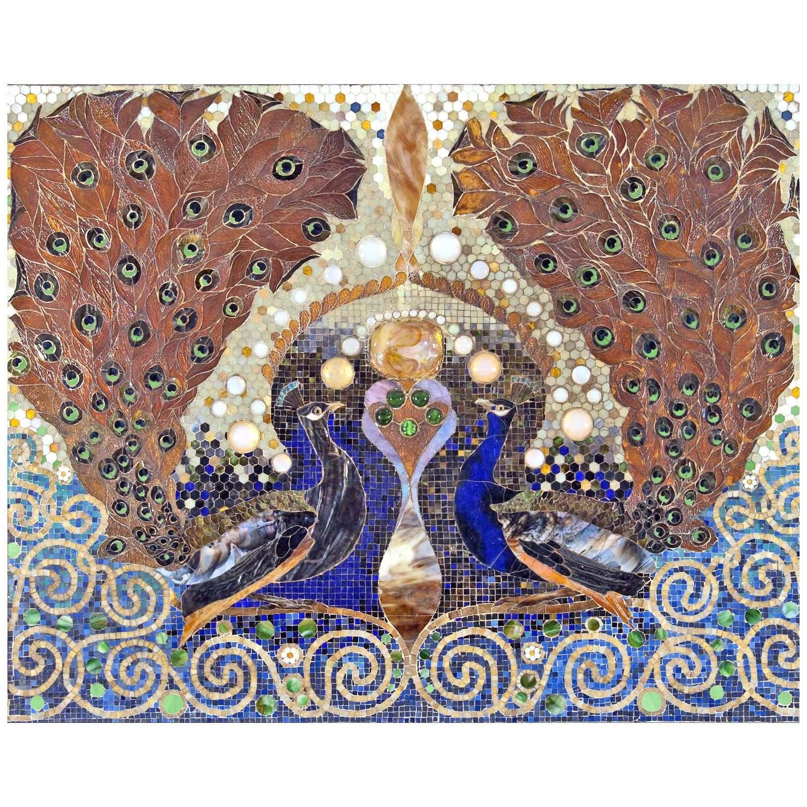   Louis Tiffany. Peacock Mosaic. 1890-1891. Havemeyer House, New York