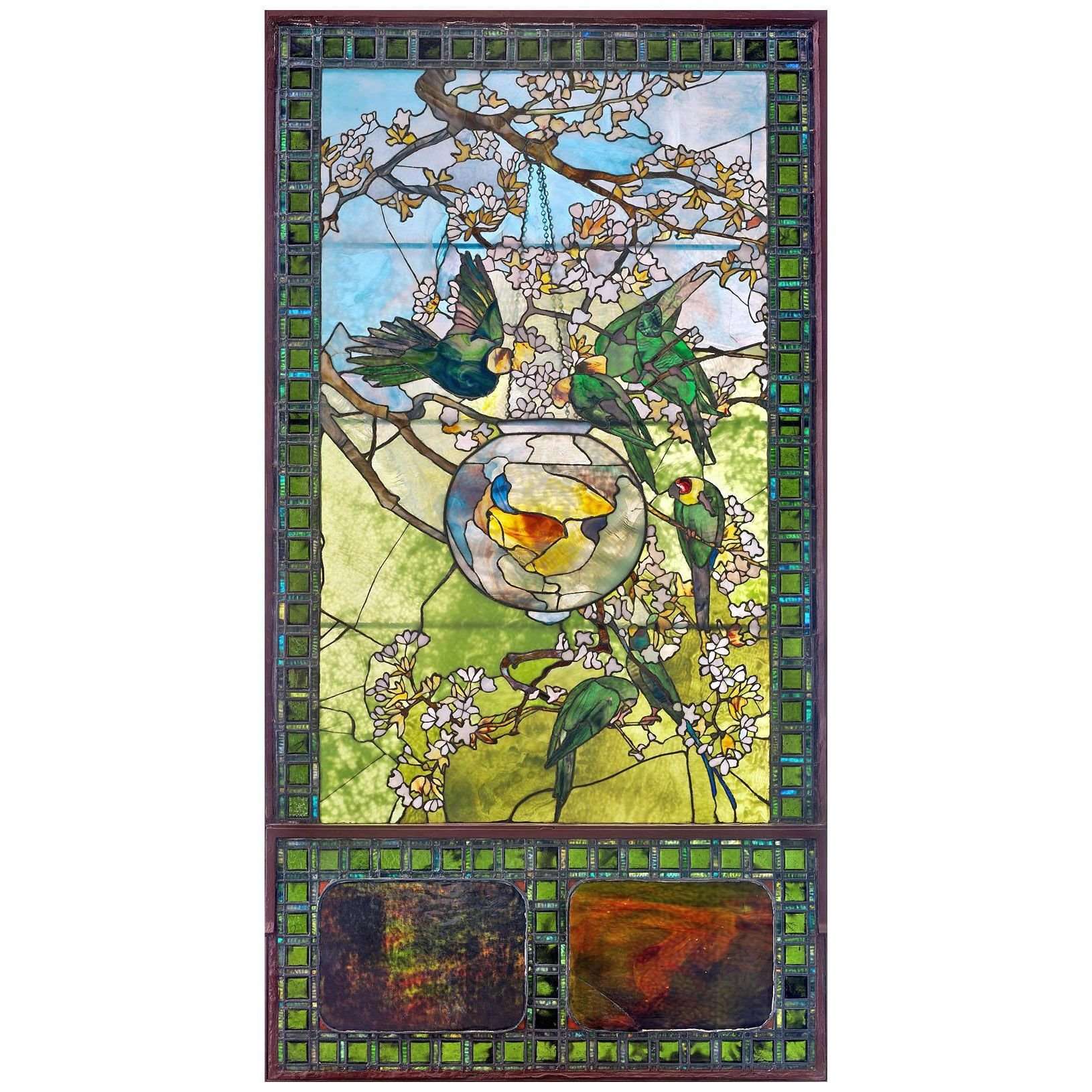   Louis Tiffany. Parakeets and Gold Fish Bowl. 1893. Museum of Fine Arts Boston