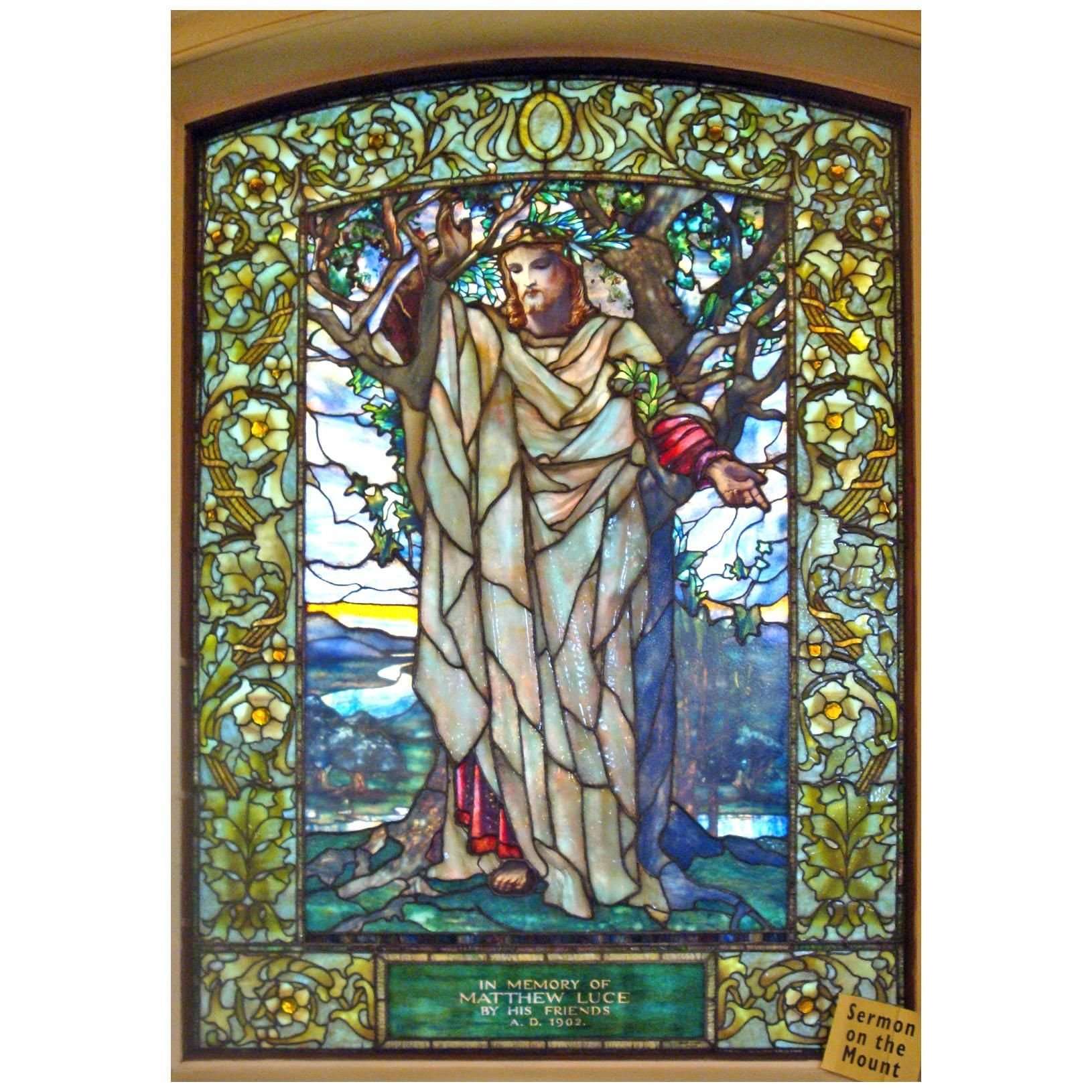   Louis Tiffany. Sermon on the Mount. 1907. Arlington Street Church Boston