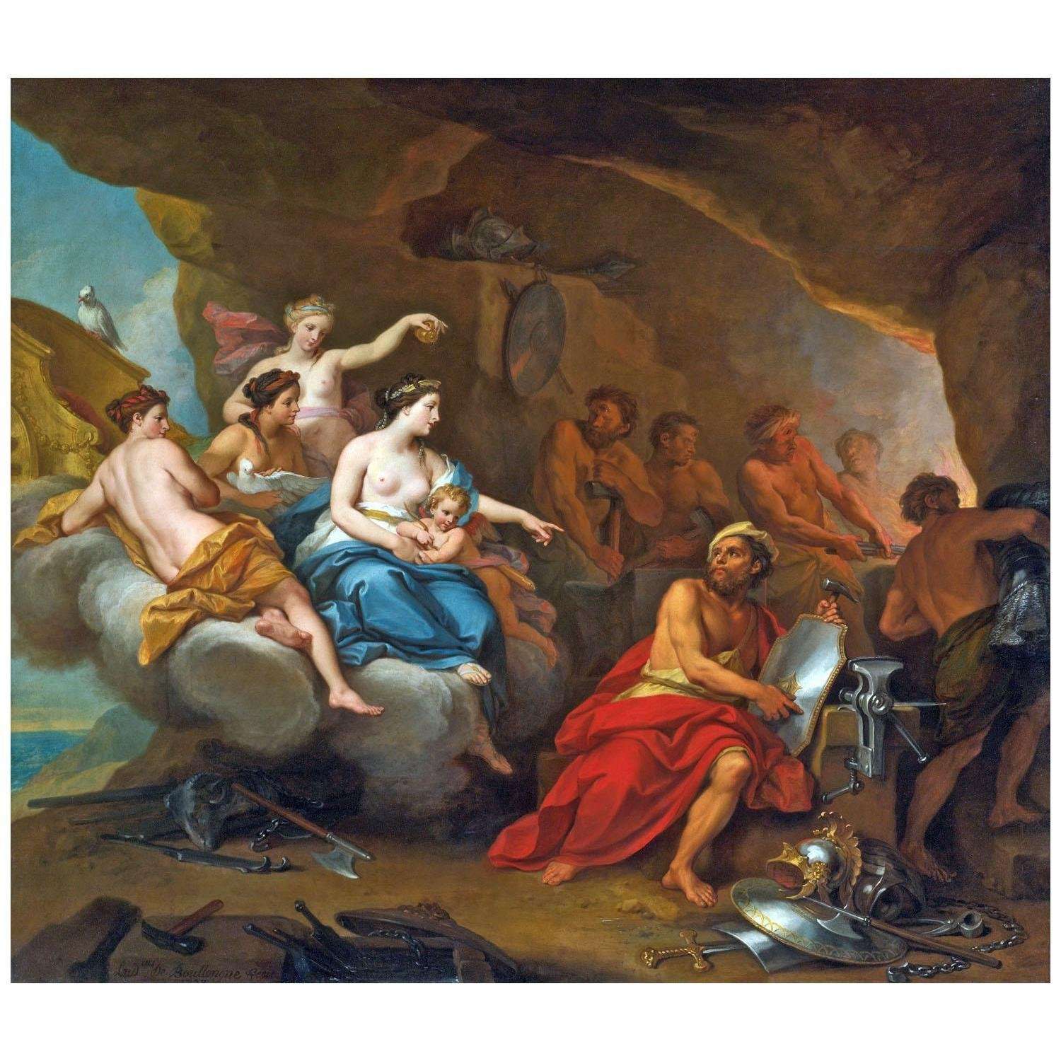  IILouis de Boullogne. V?nus dans la forge de Vulcain. 1723. Collection particuli?re