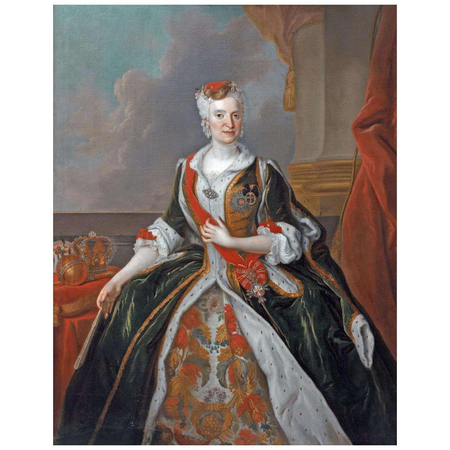   Louis de Silvestre. Marie-Jos?phe d'Autriche. 1737. Muzeum Pa?acu w Wilanowie