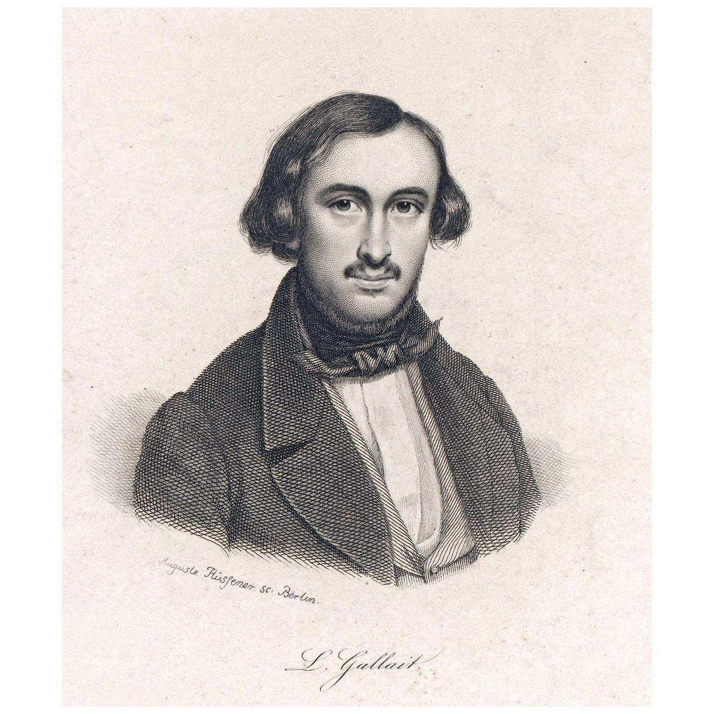  Louis Gallait. Autoportrait. 1836. Graveur Auguste H?ssener. Rijksmuseum Amsterdam