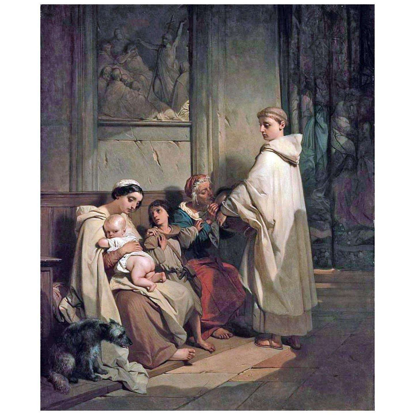  Louis Gallait. Moine nourrissant les pauvres. 1845. Neue Pinakothek Munchen