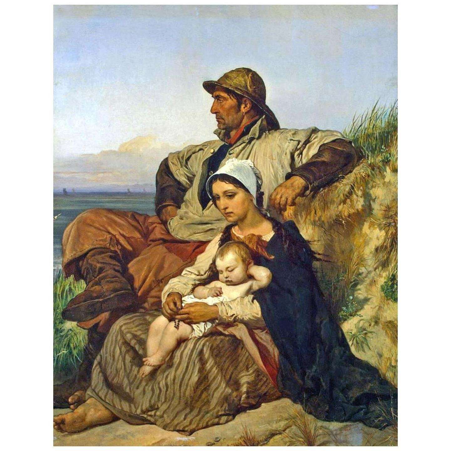  Louis Gallait. La famille du pecheur. 1848. Mus?e de L'Ermitage