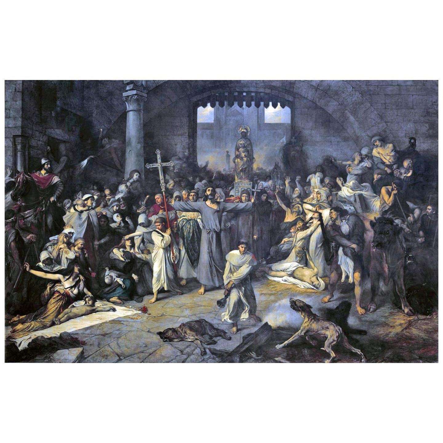  Louis Gallait. La peste de Tournai en 1092. 1852. MBA de Tournai