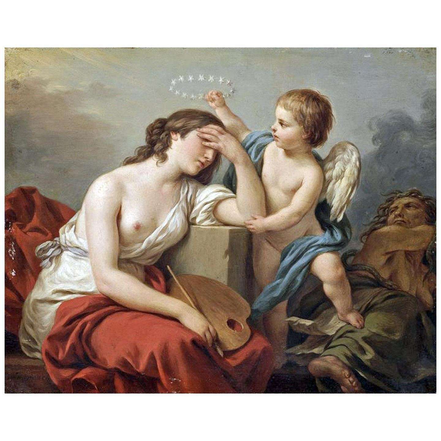  Louis Lagrenee. L'amour r?conforte la peinture. 1771. Musee du Louvre